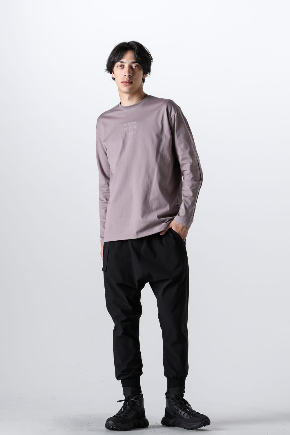 Embroidered L/S T-shirt Pink