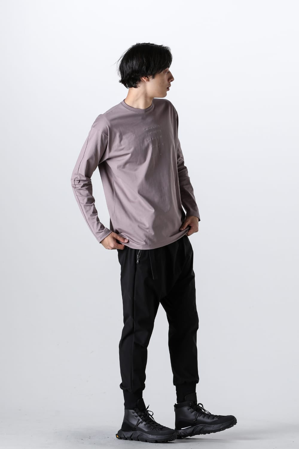 Embroidered L/S T-shirt Pink