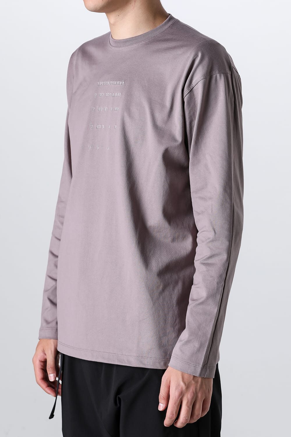 Embroidered L/S T-shirt Pink