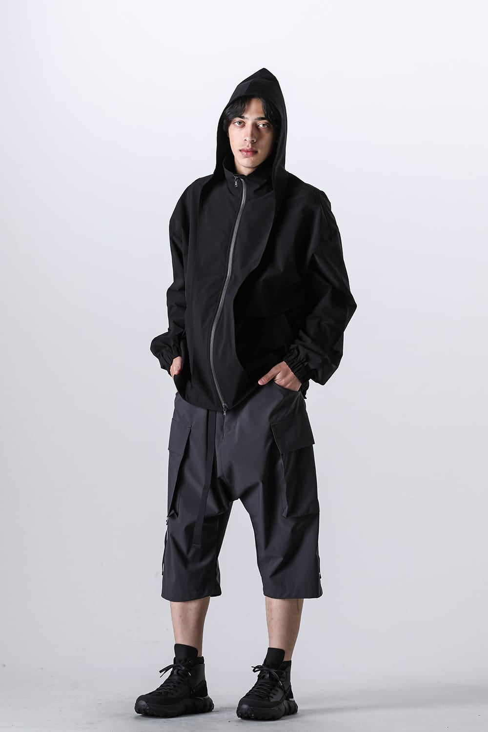 Water-Repellent Hooded Jacket