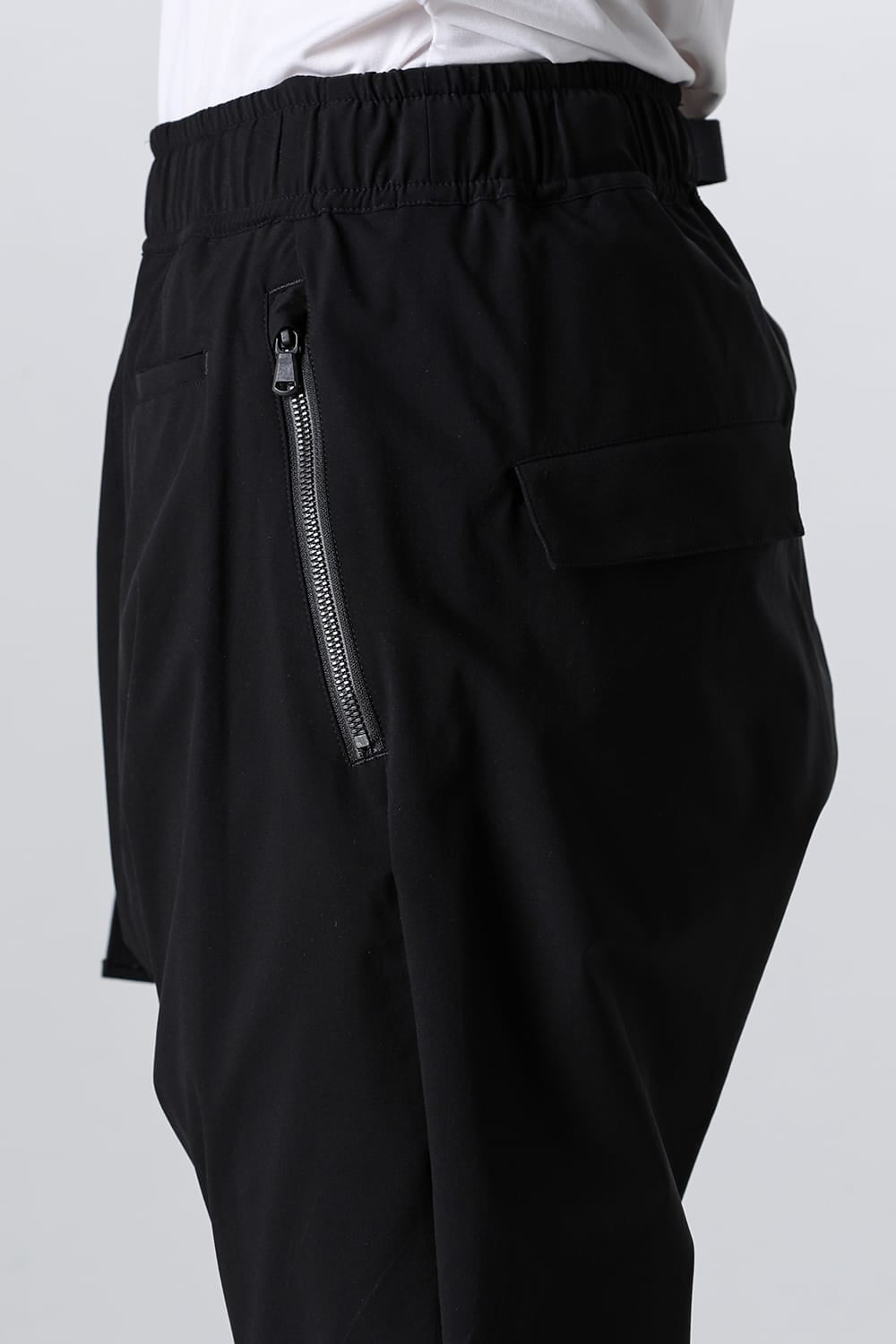 Water-Repellent Ribed Pants  Black