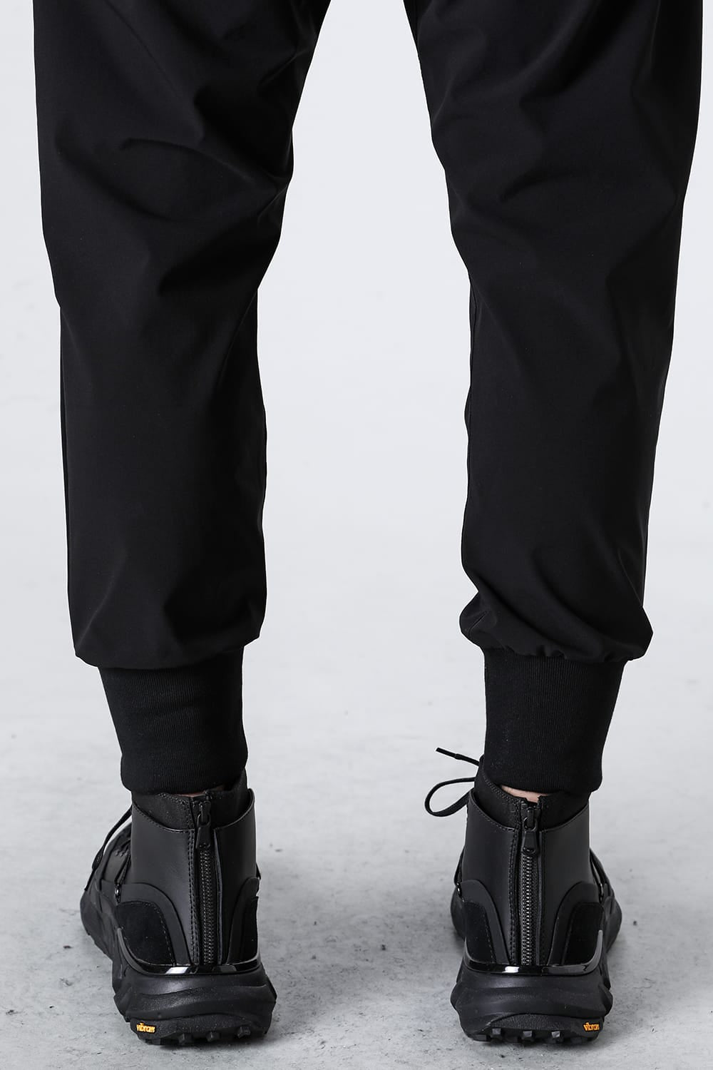 Water-Repellent Ribed Pants  Black