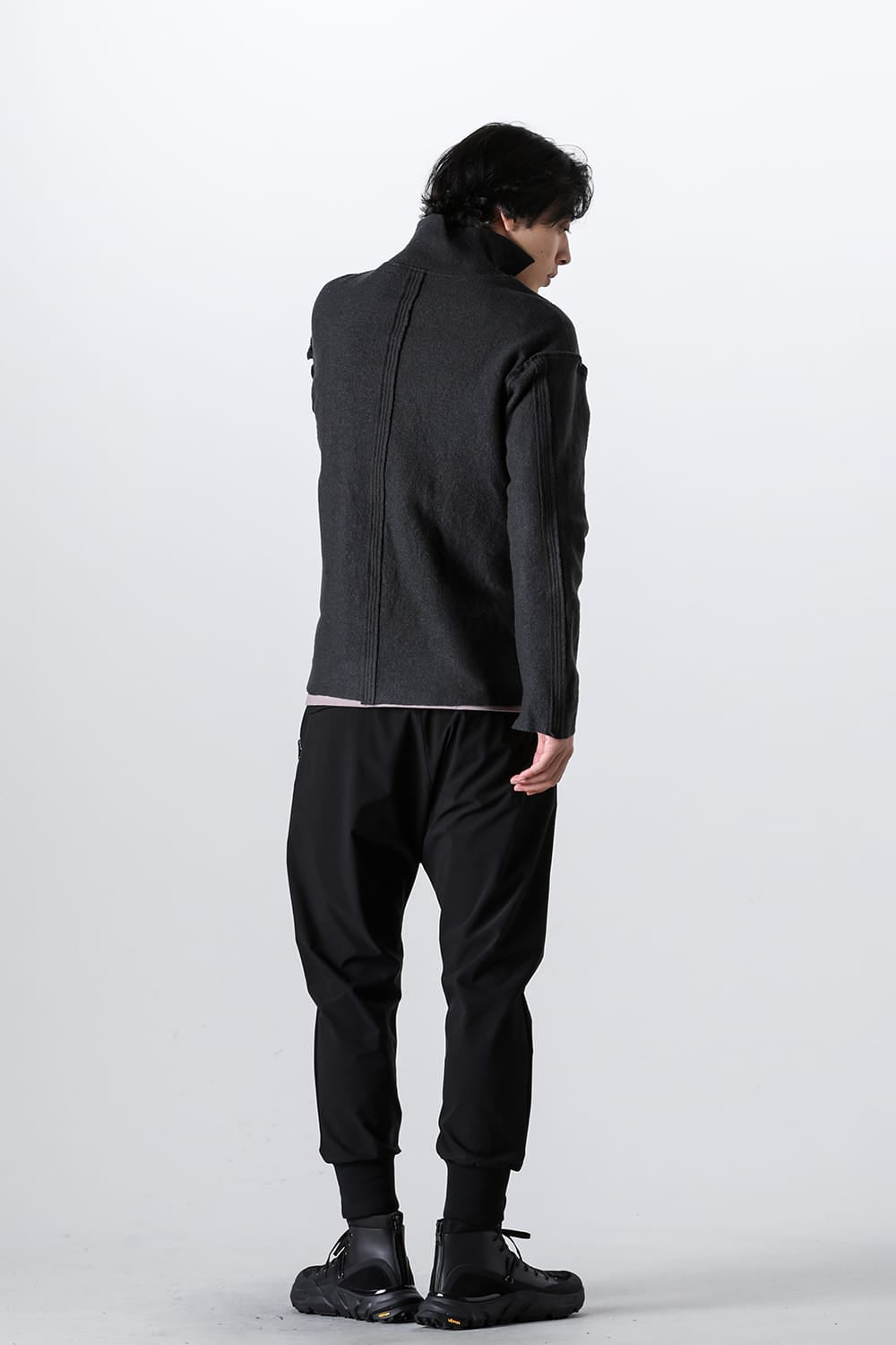 Water-Repellent Ribed Pants  Black