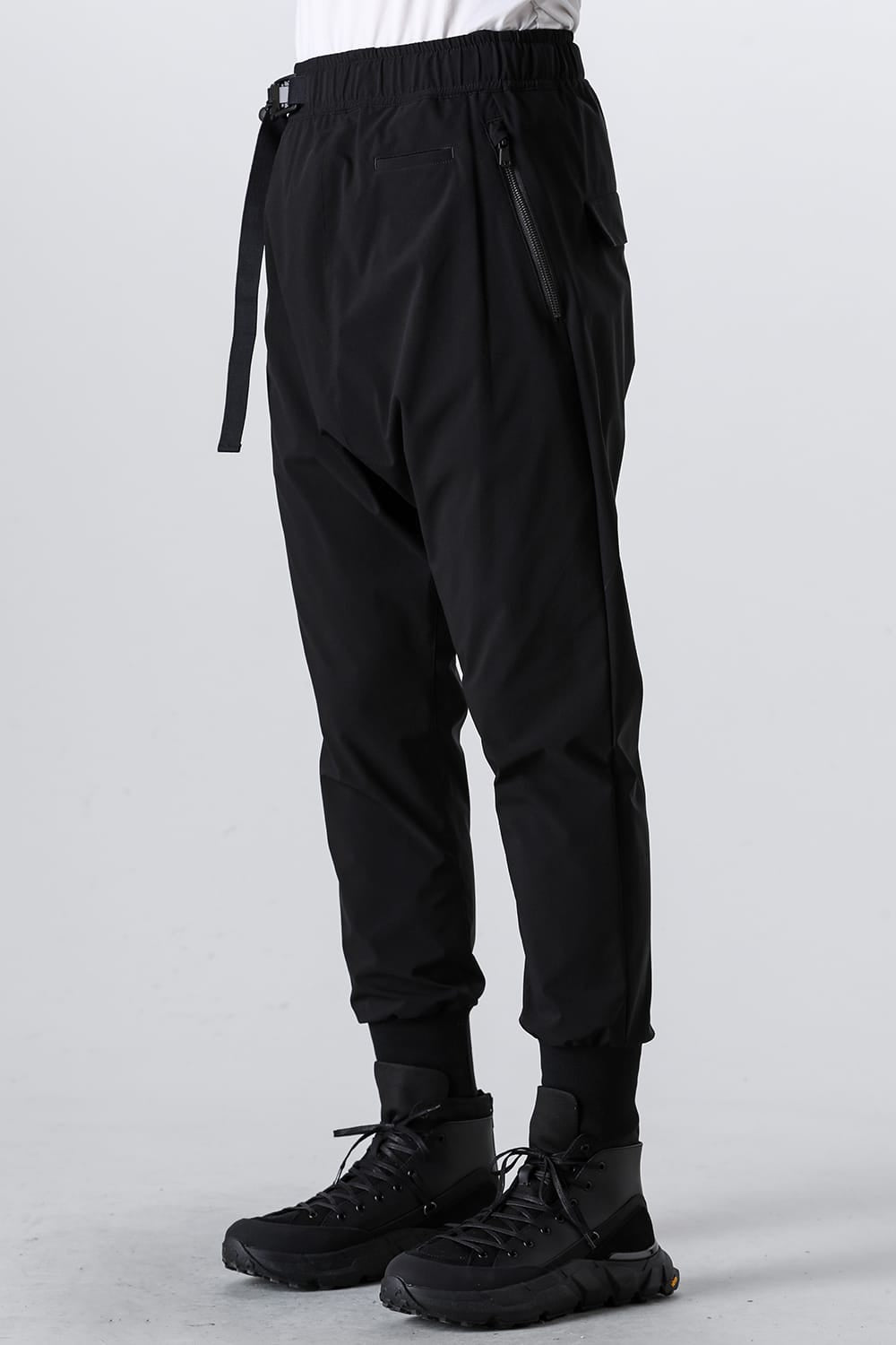 Water-Repellent Ribed Pants  Black