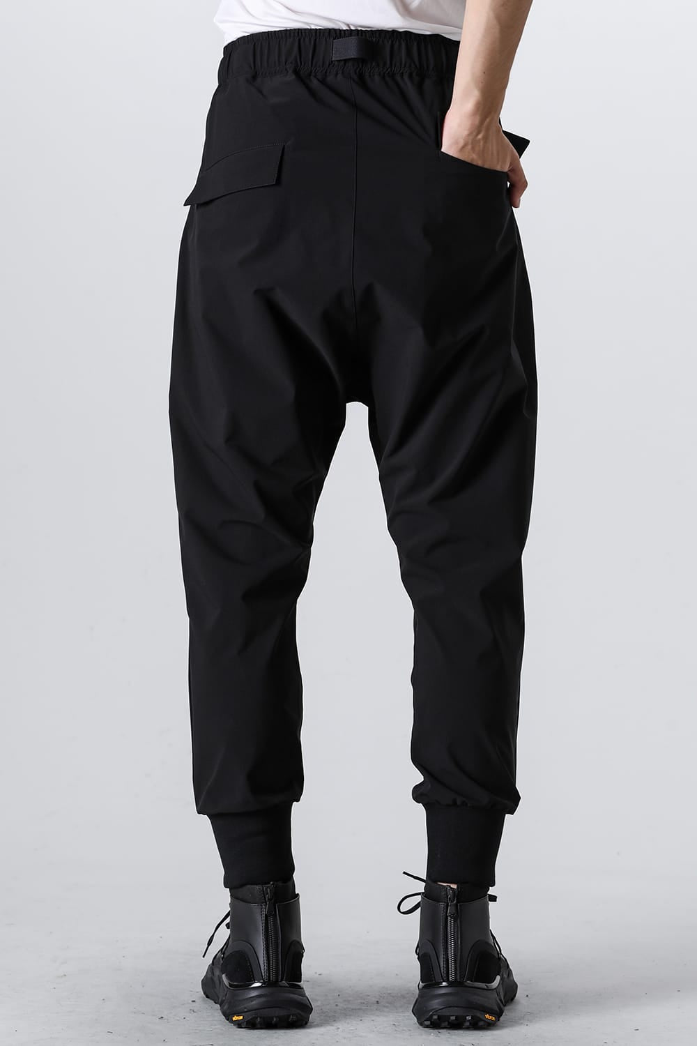 Water-Repellent Ribed Pants  Black