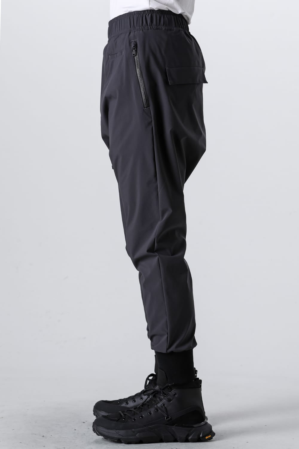 Water-Repellent Ribed Pants  Dark Gray