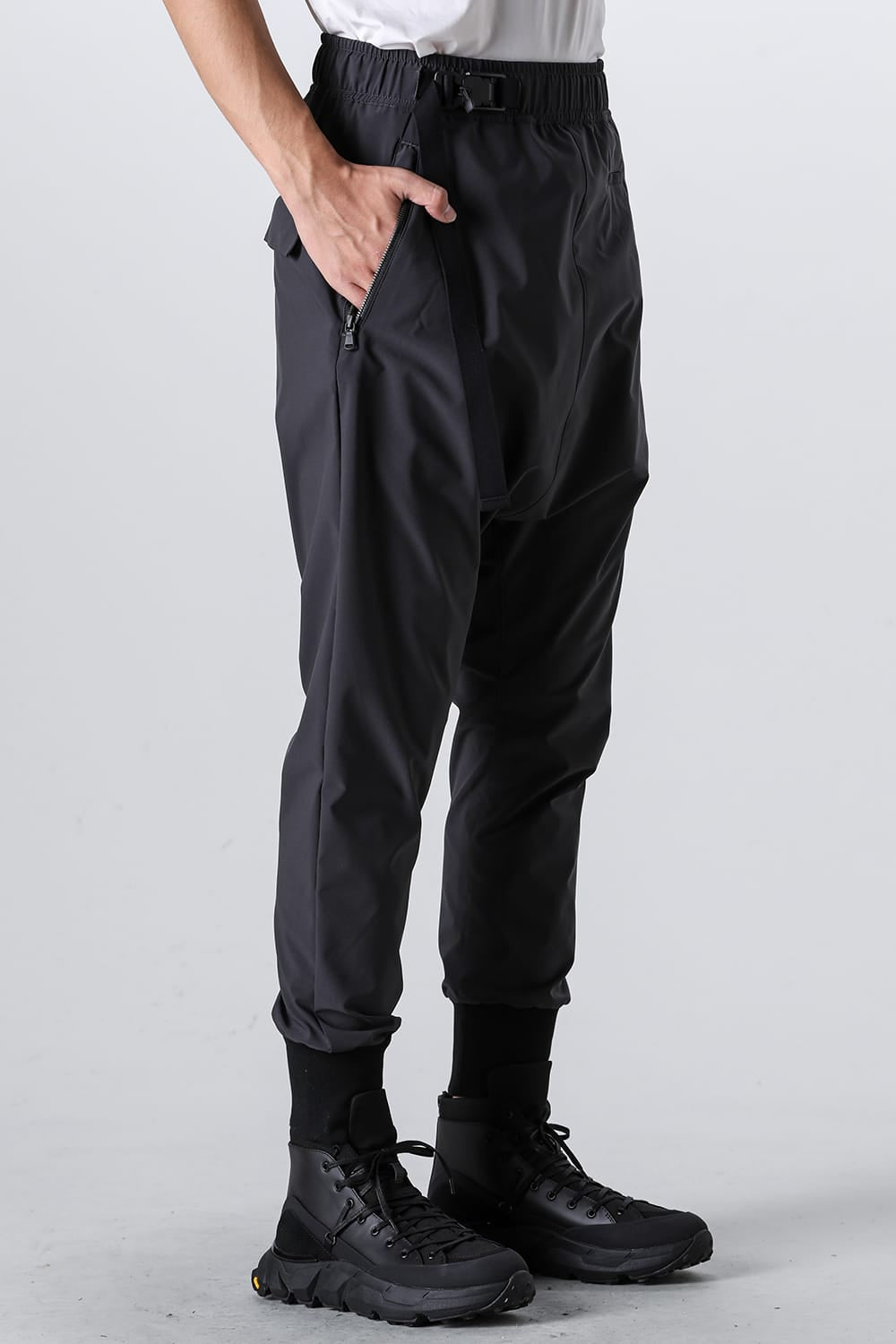 Water-Repellent Ribed Pants  Dark Gray