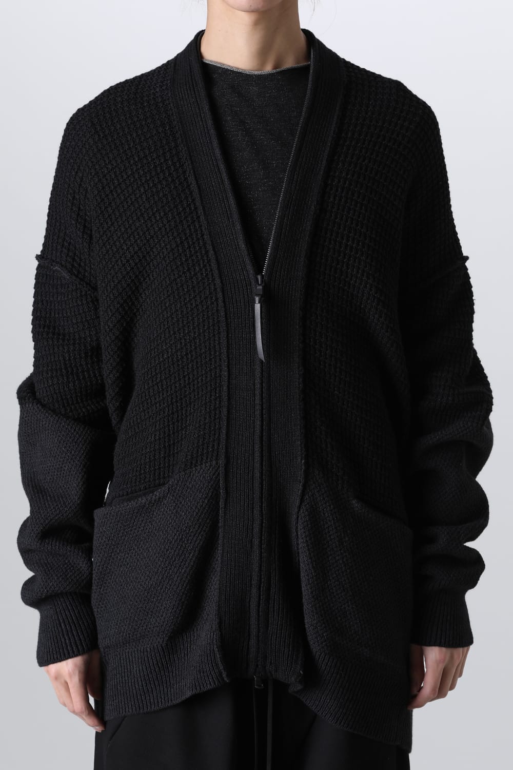 7G Knit Cardigan Black