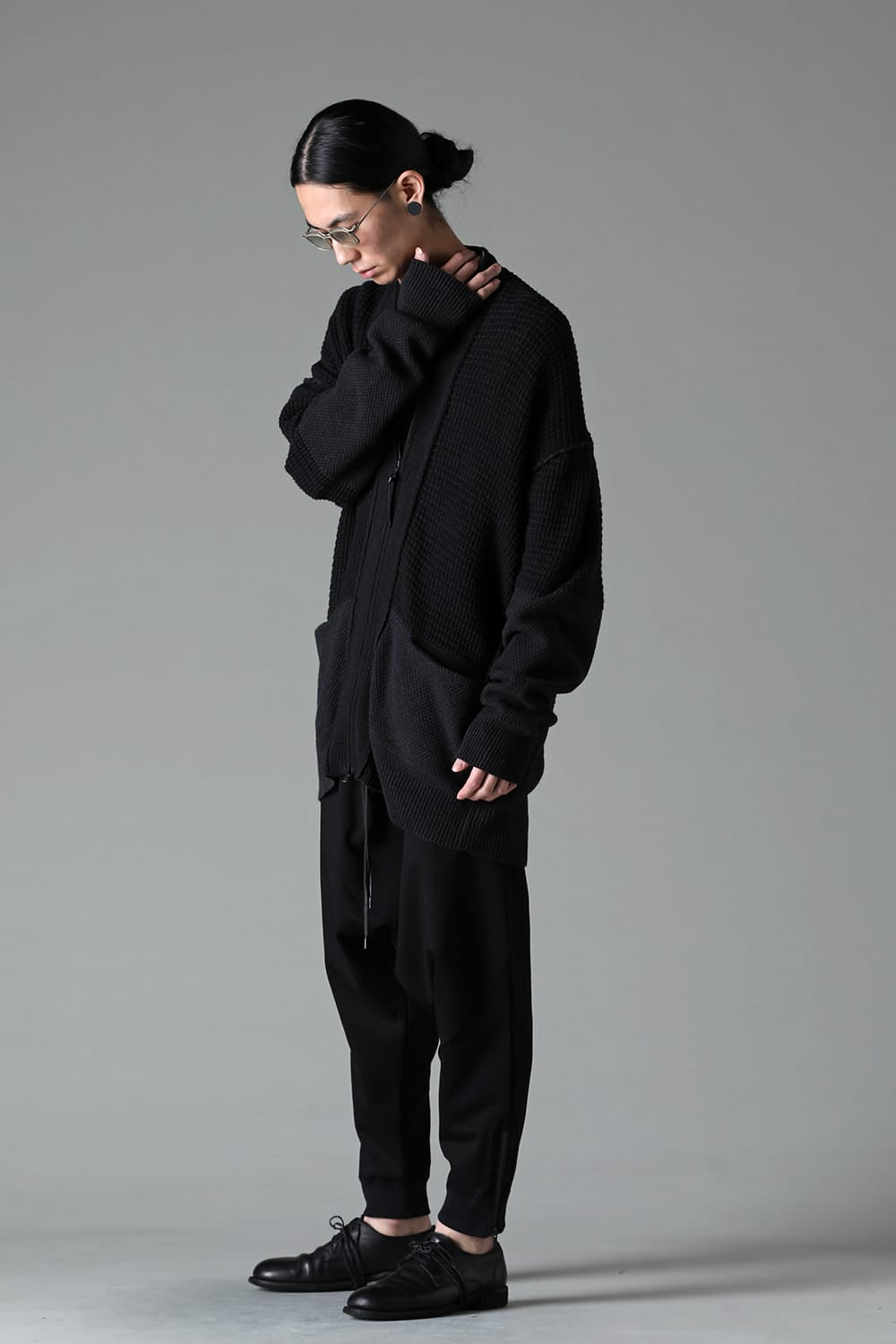 7G Knit Cardigan Black