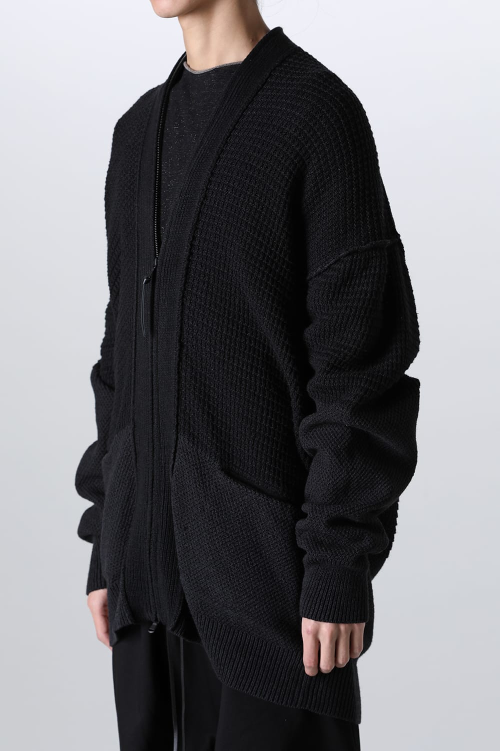 7G Knit Cardigan  Black