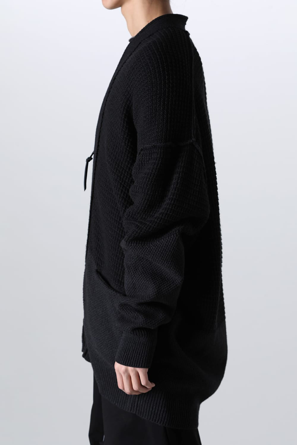 7G Knit Cardigan Black