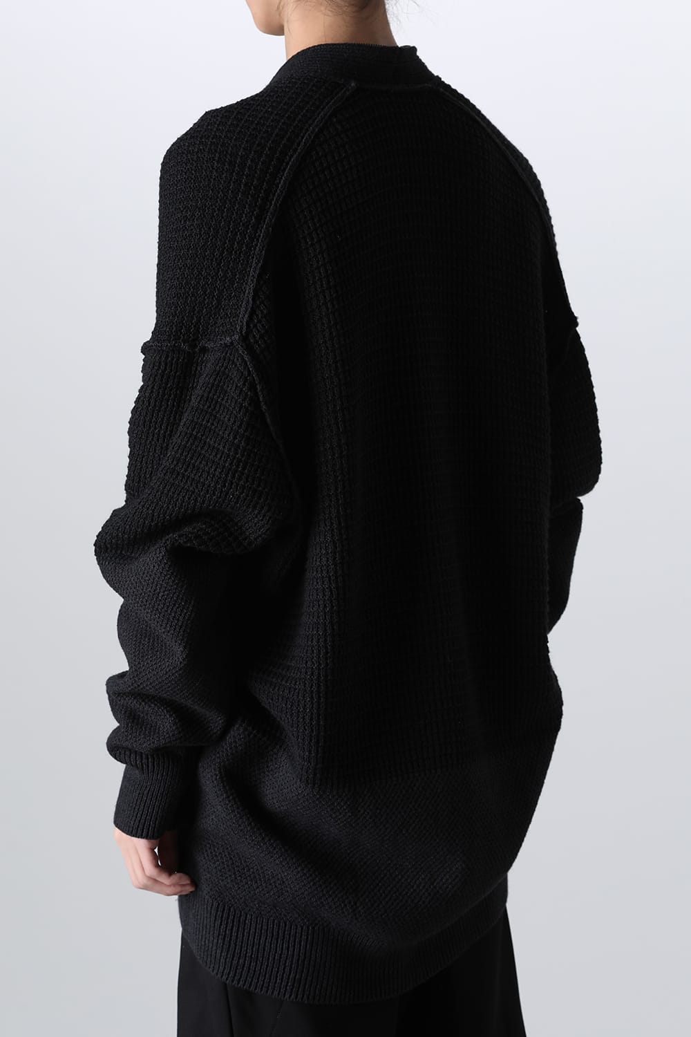 7G Knit Cardigan Black