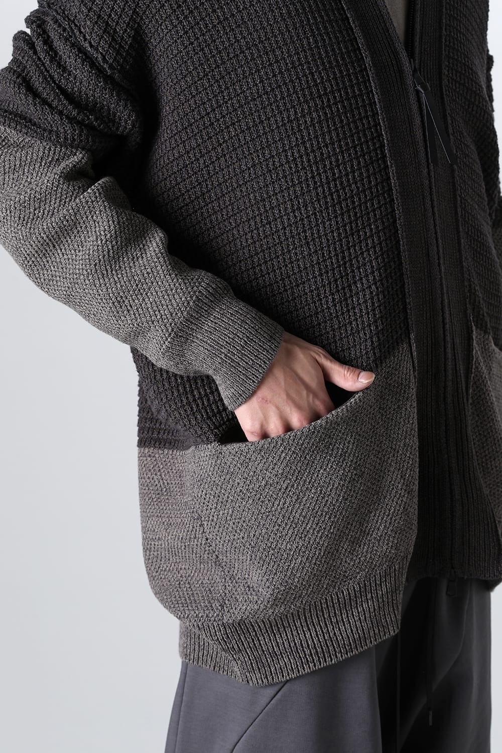 7G Knit Cardigan Gray