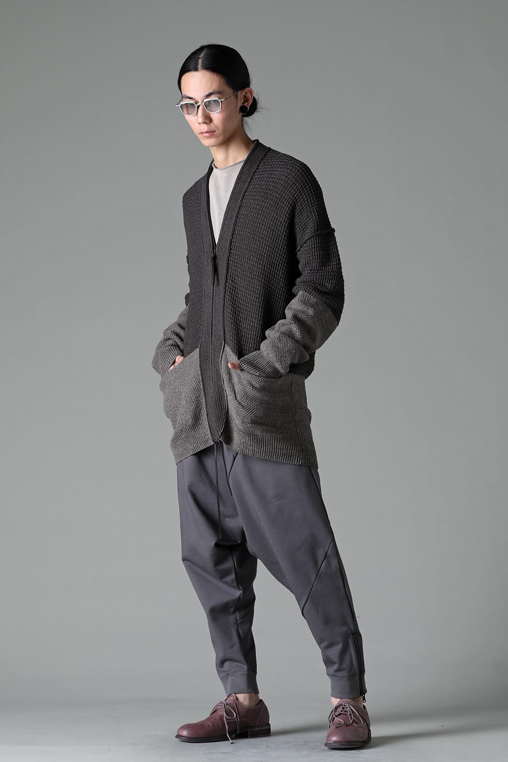 7G Knit Cardigan  Gray