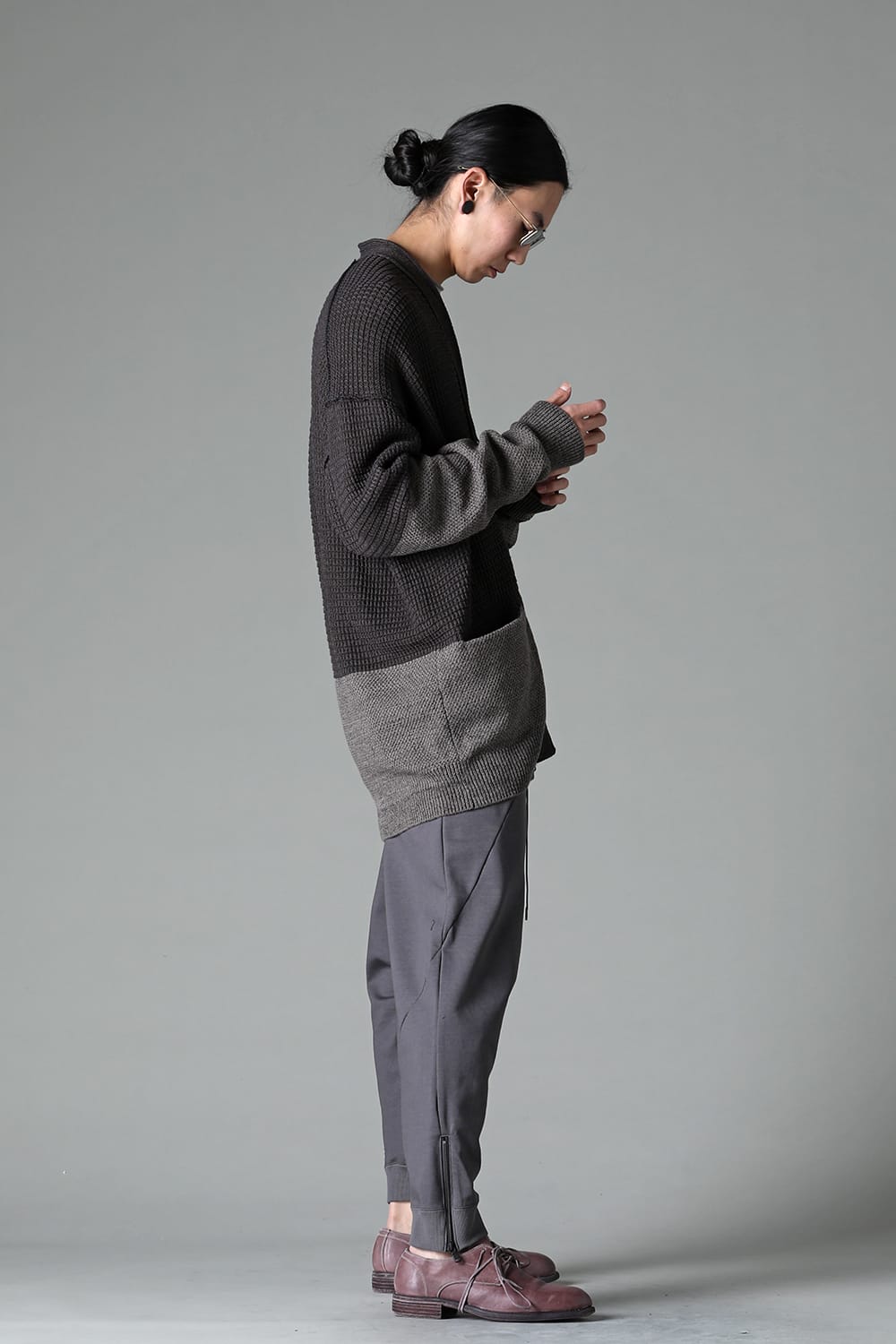 7G Knit Cardigan  Gray