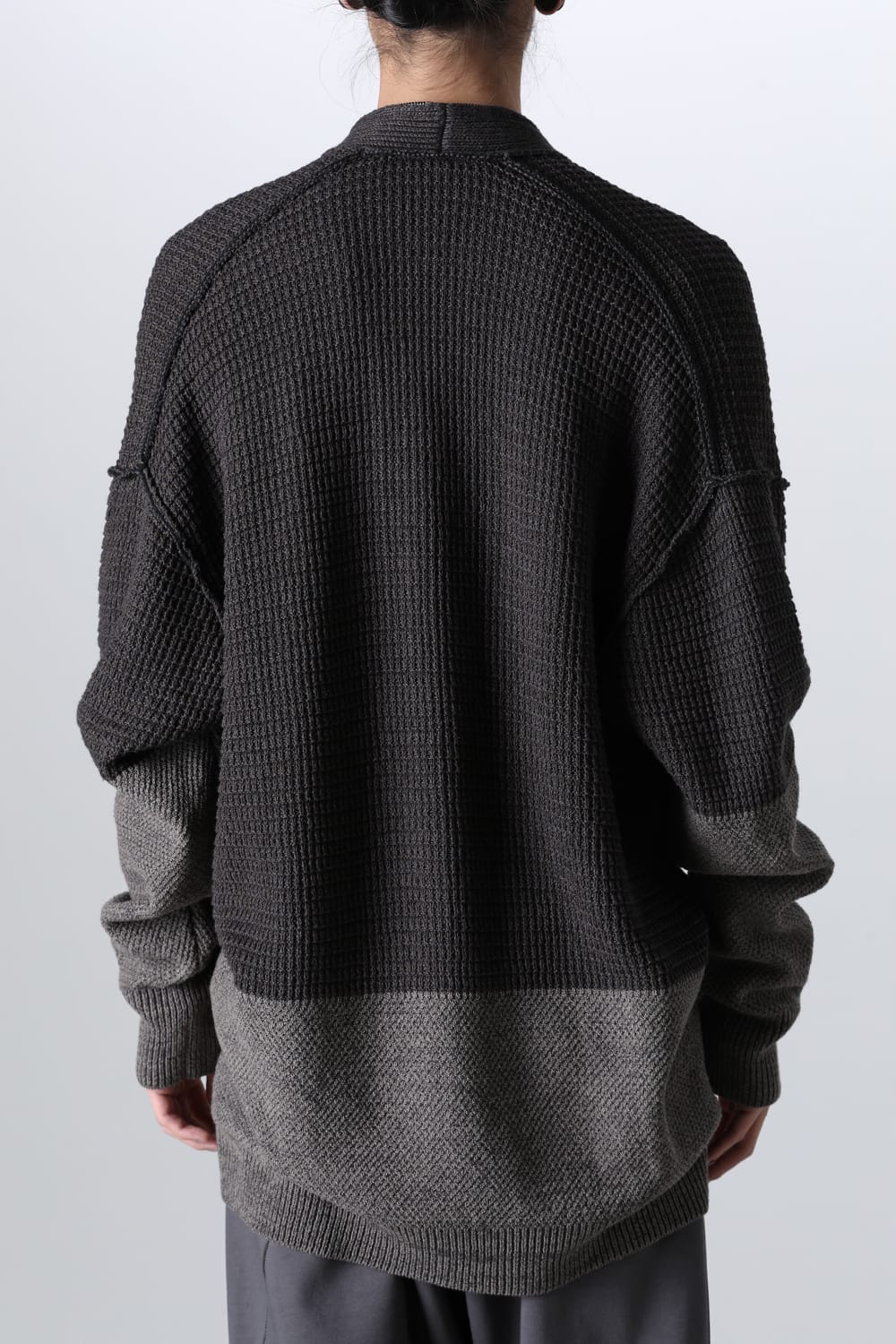 7G Knit Cardigan Gray