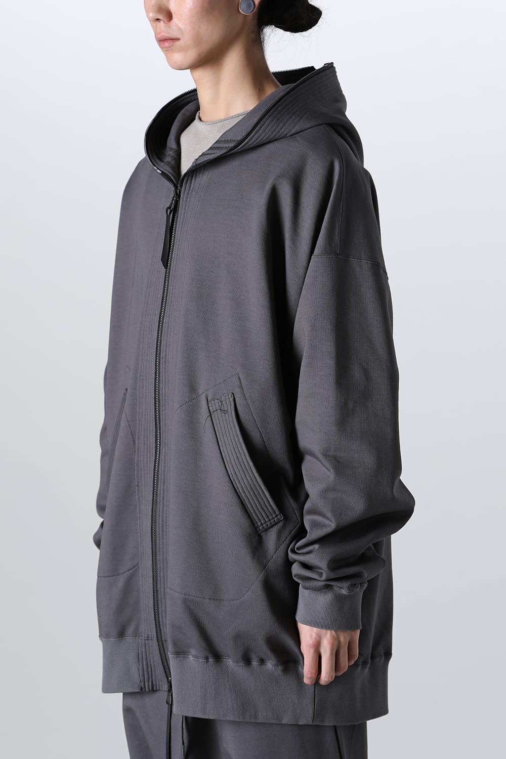 Sweat Long Hoodie Gray