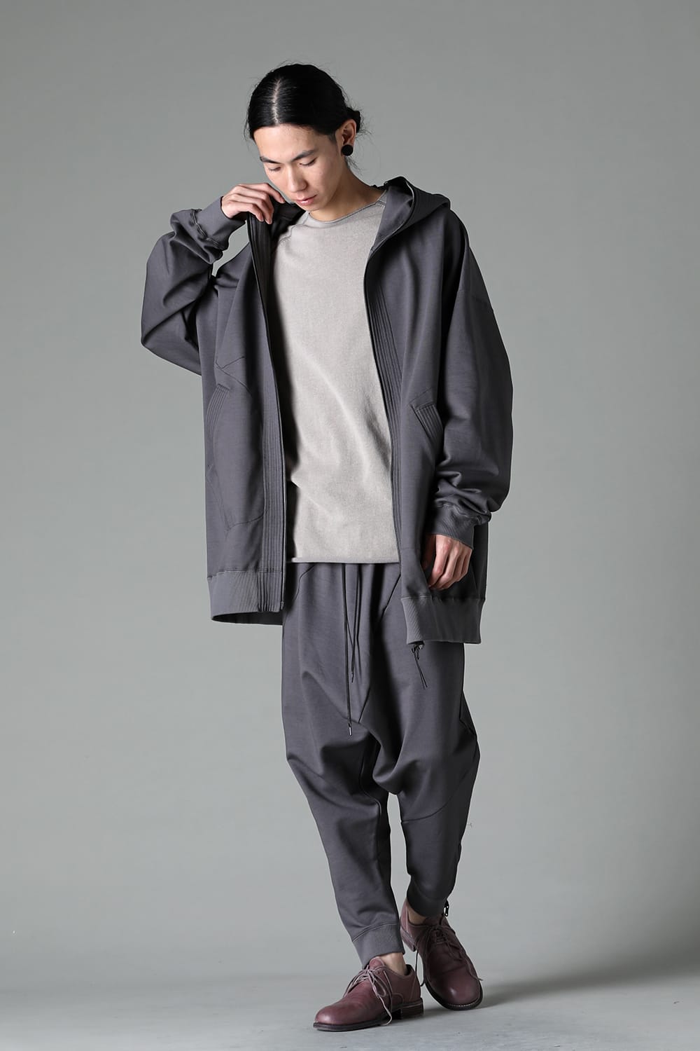 Sweat Long Hoodie Gray