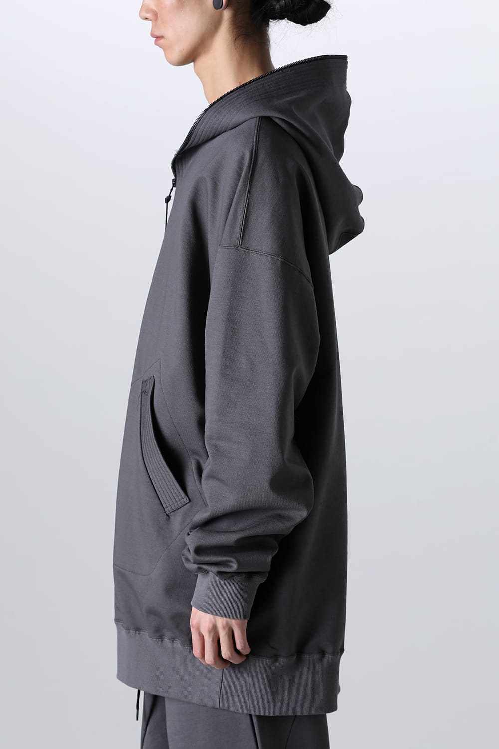 Sweat Long Hoodie Gray