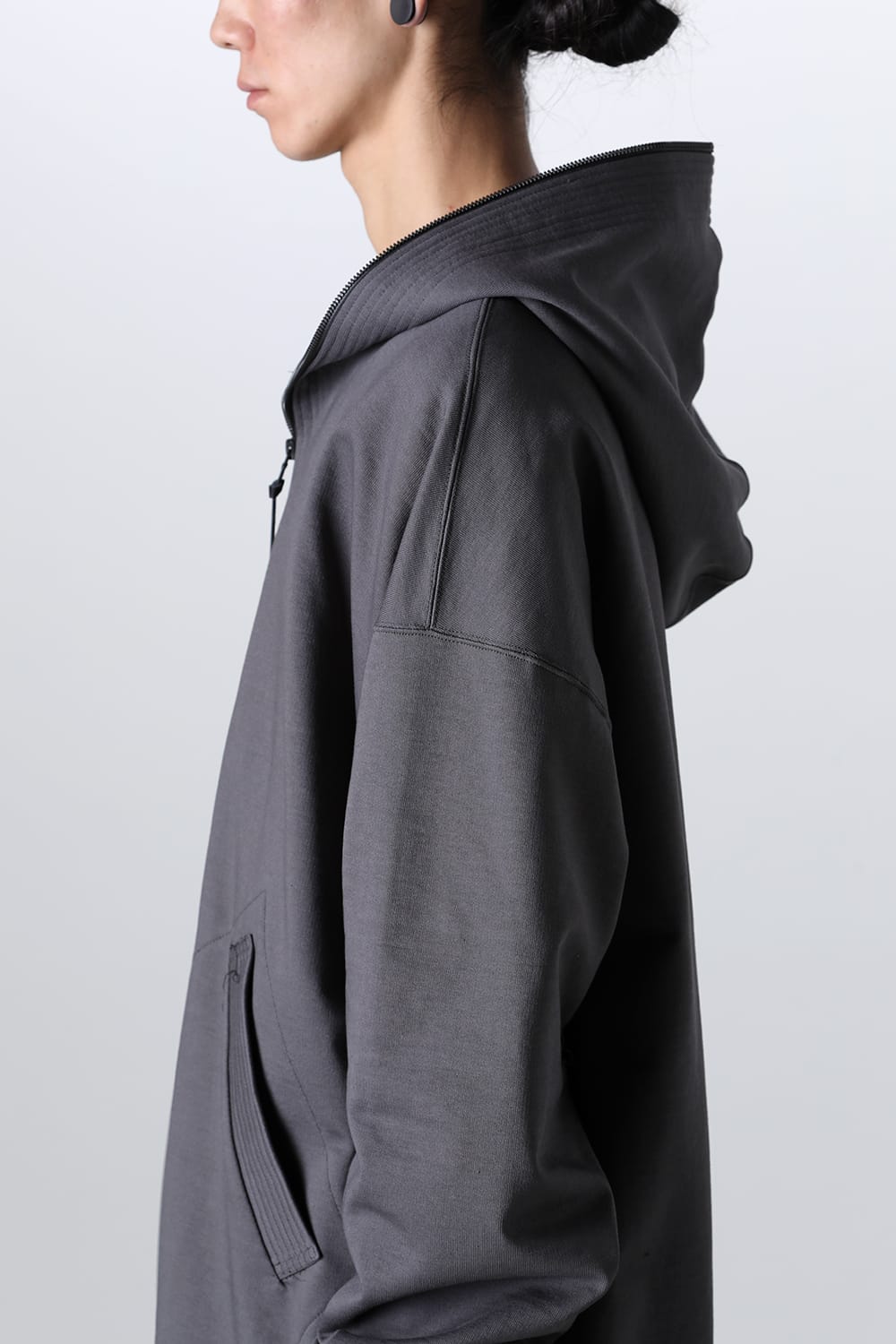 Sweat Long Hoodie Gray