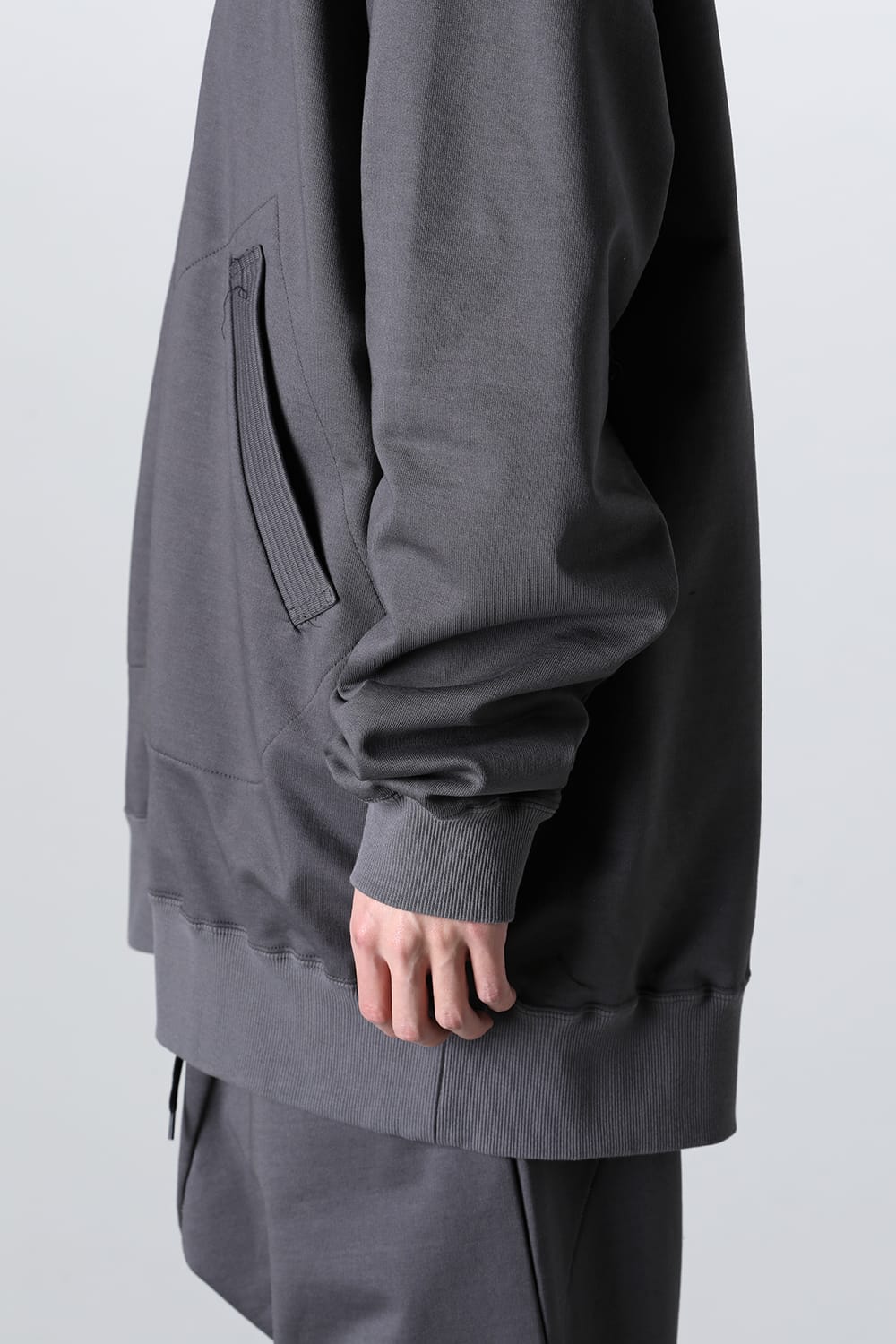 Sweat Long Hoodie Gray