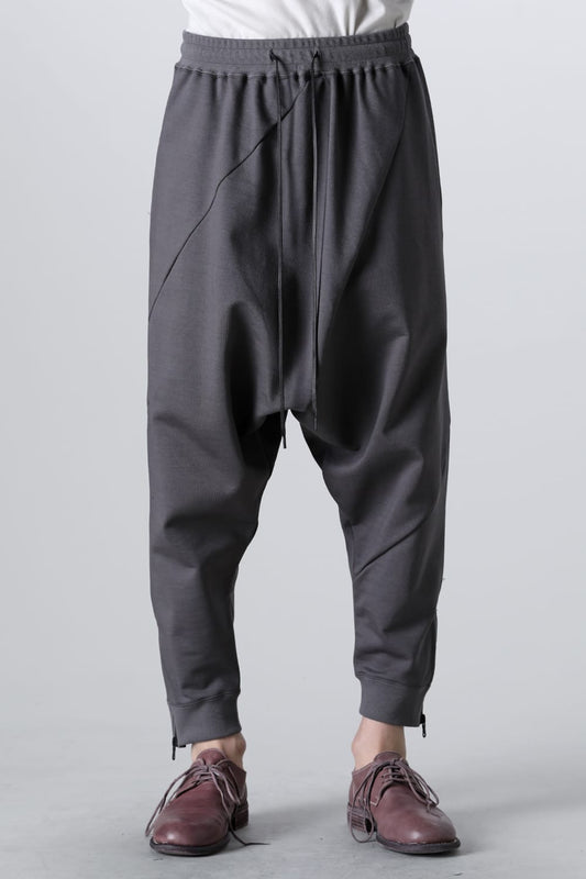 Sweat Drop-Crotch Pants  Gray