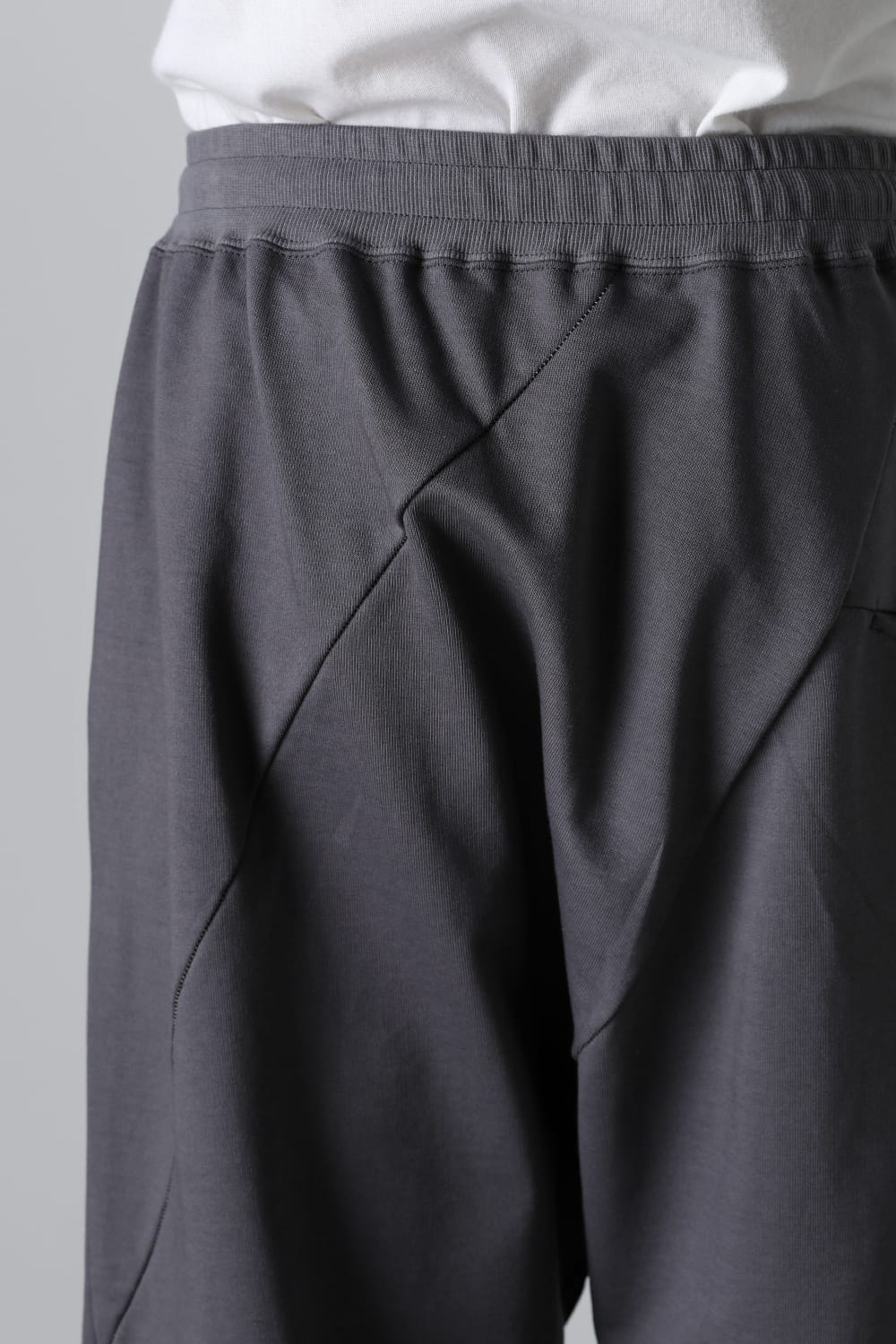 Sweat Drop-Crotch Pants  Gray