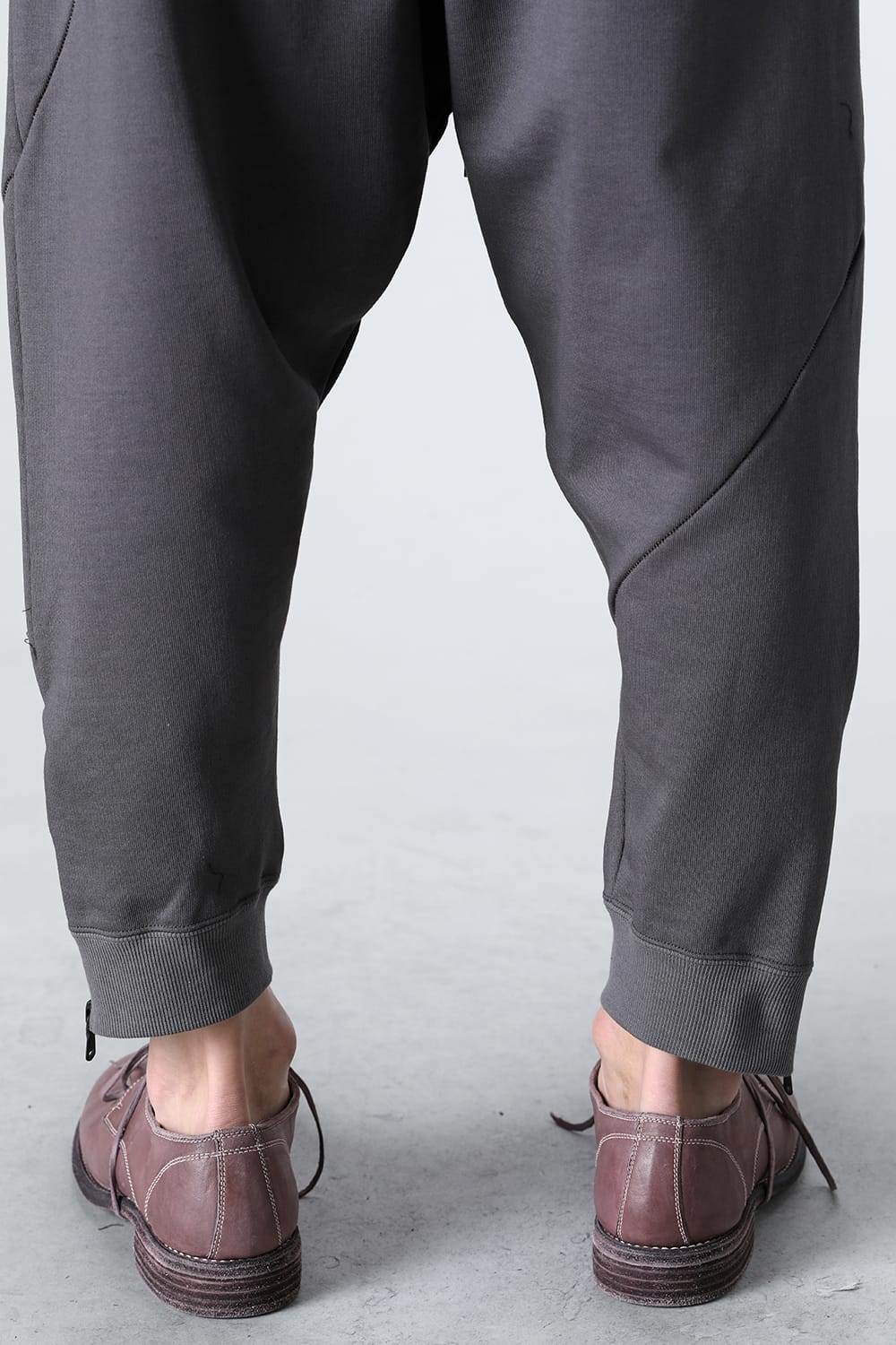 Sweat Drop-Crotch Pants  Gray