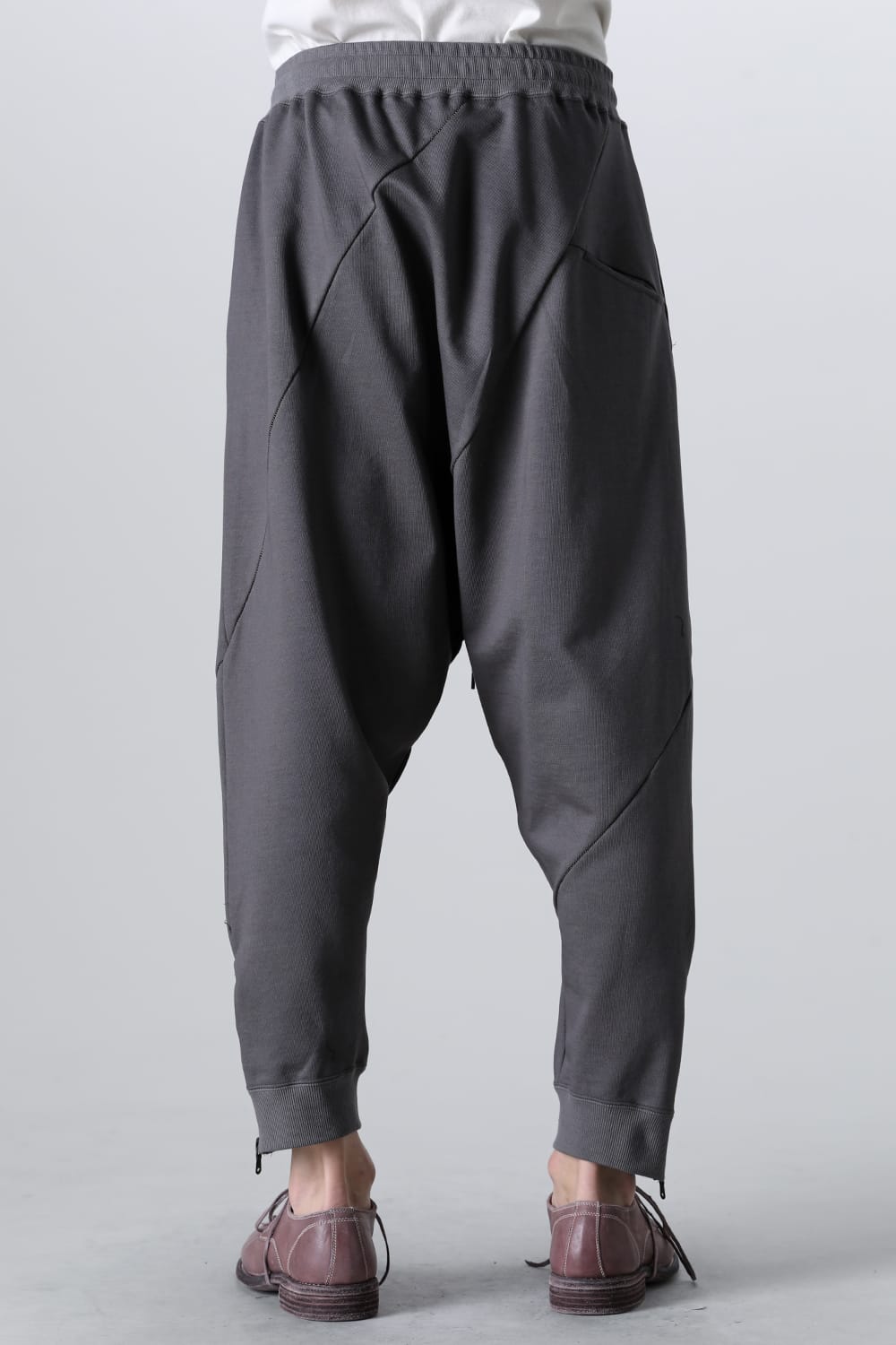 Sweat Drop-Crotch Pants  Gray