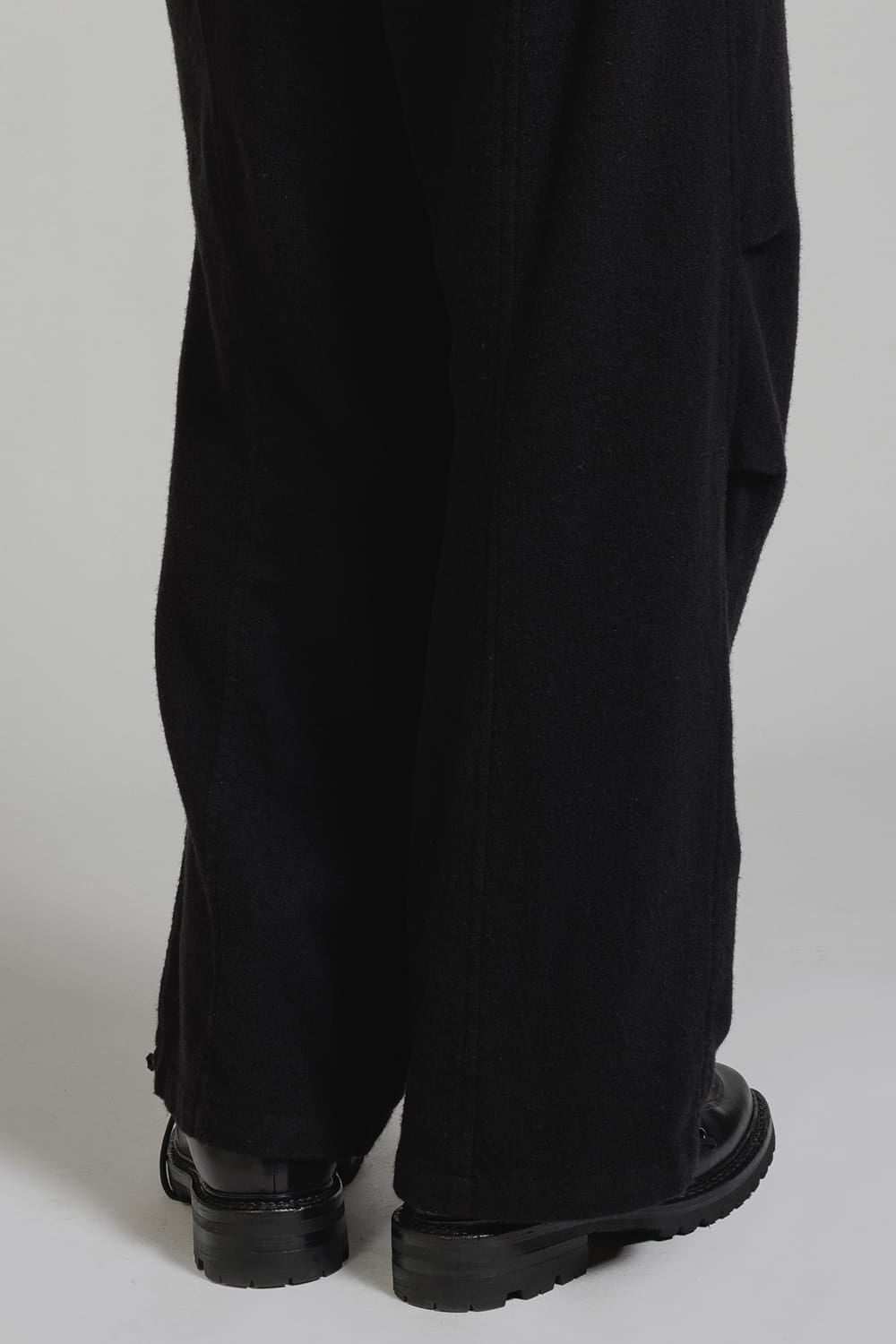 Wool Fulling Product Dyed Wide Pants