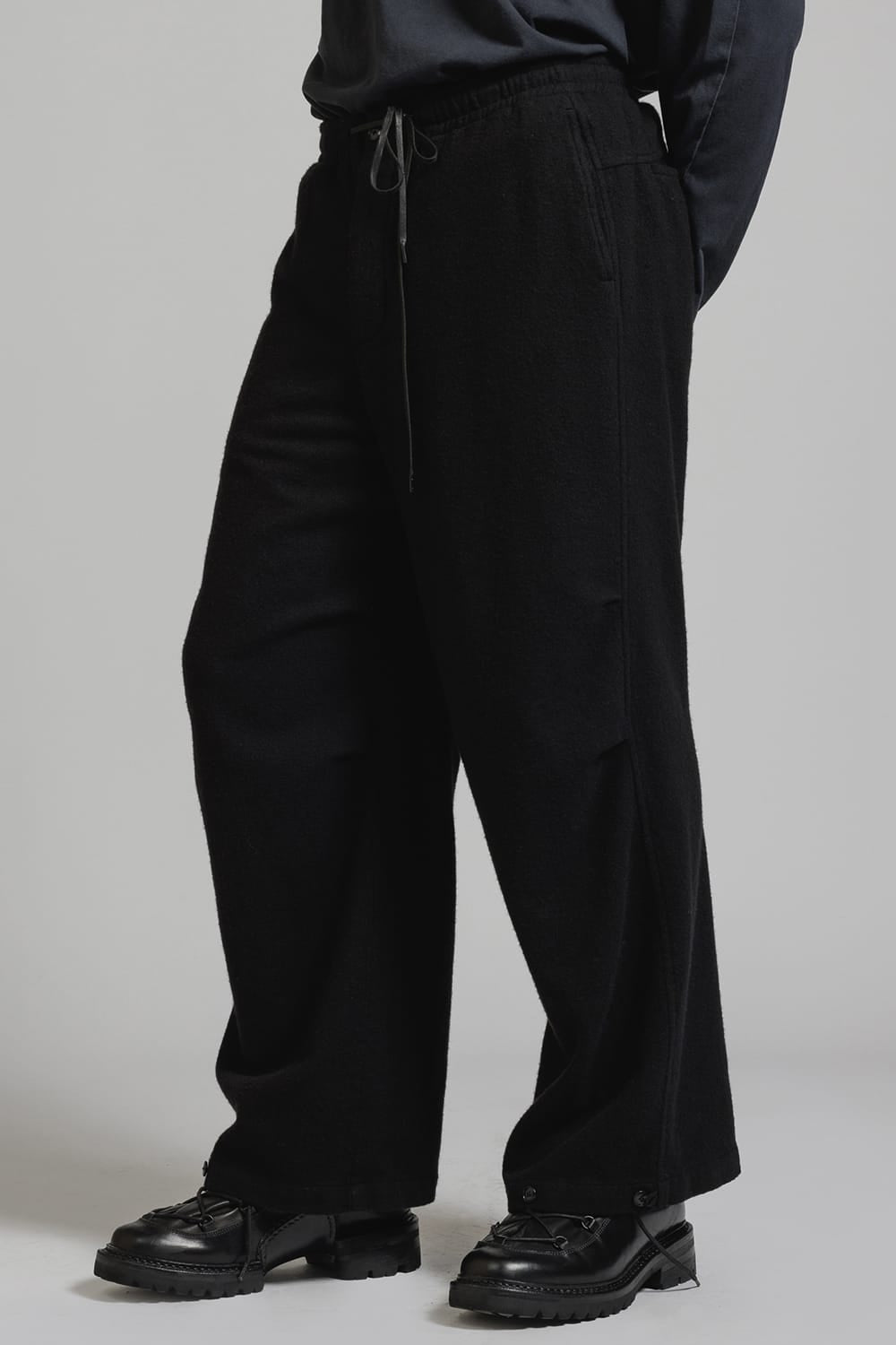 Wool Fulling Product Dyed Wide Pants