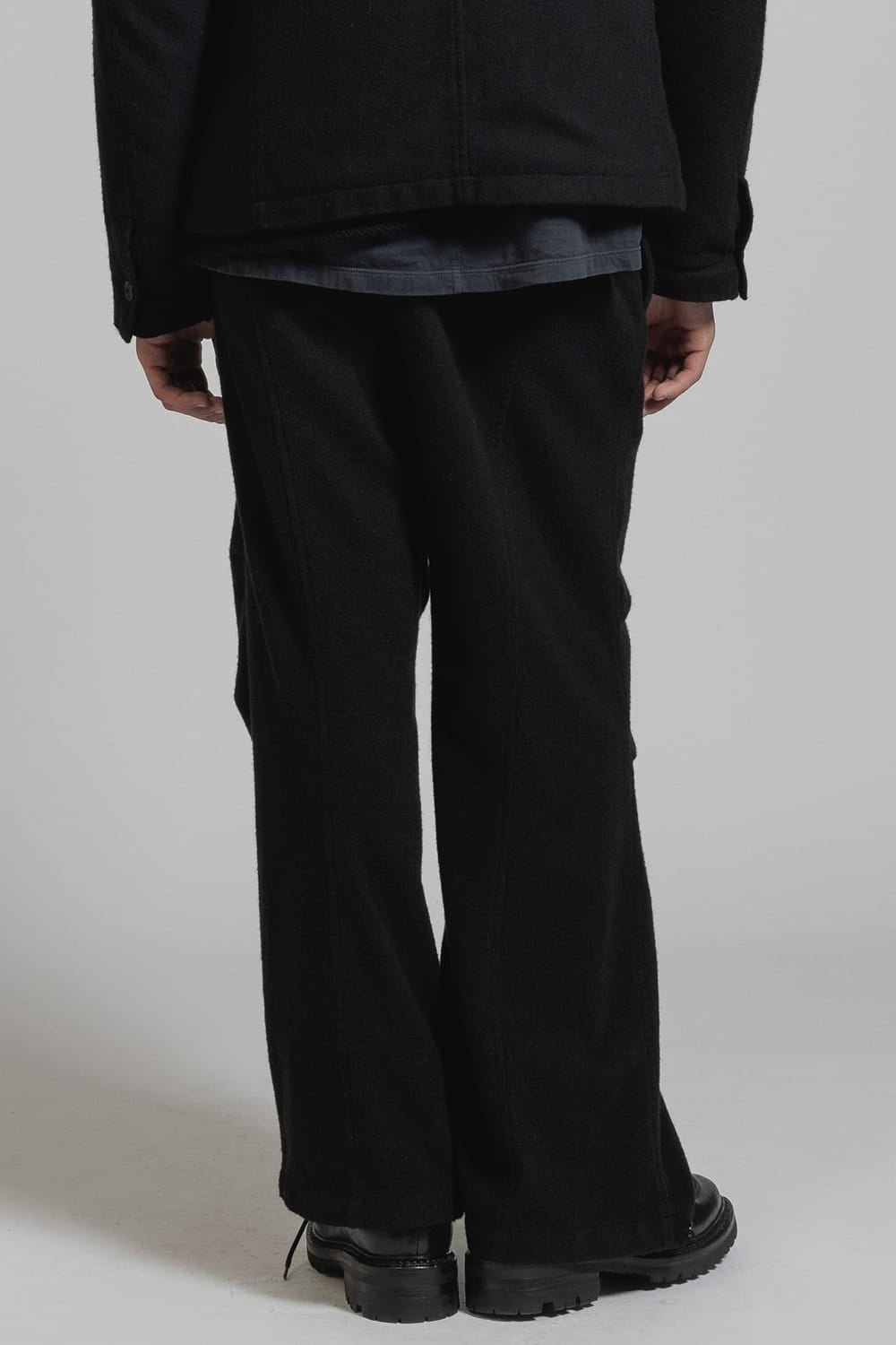 Wool Fulling Product Dyed Wide Pants