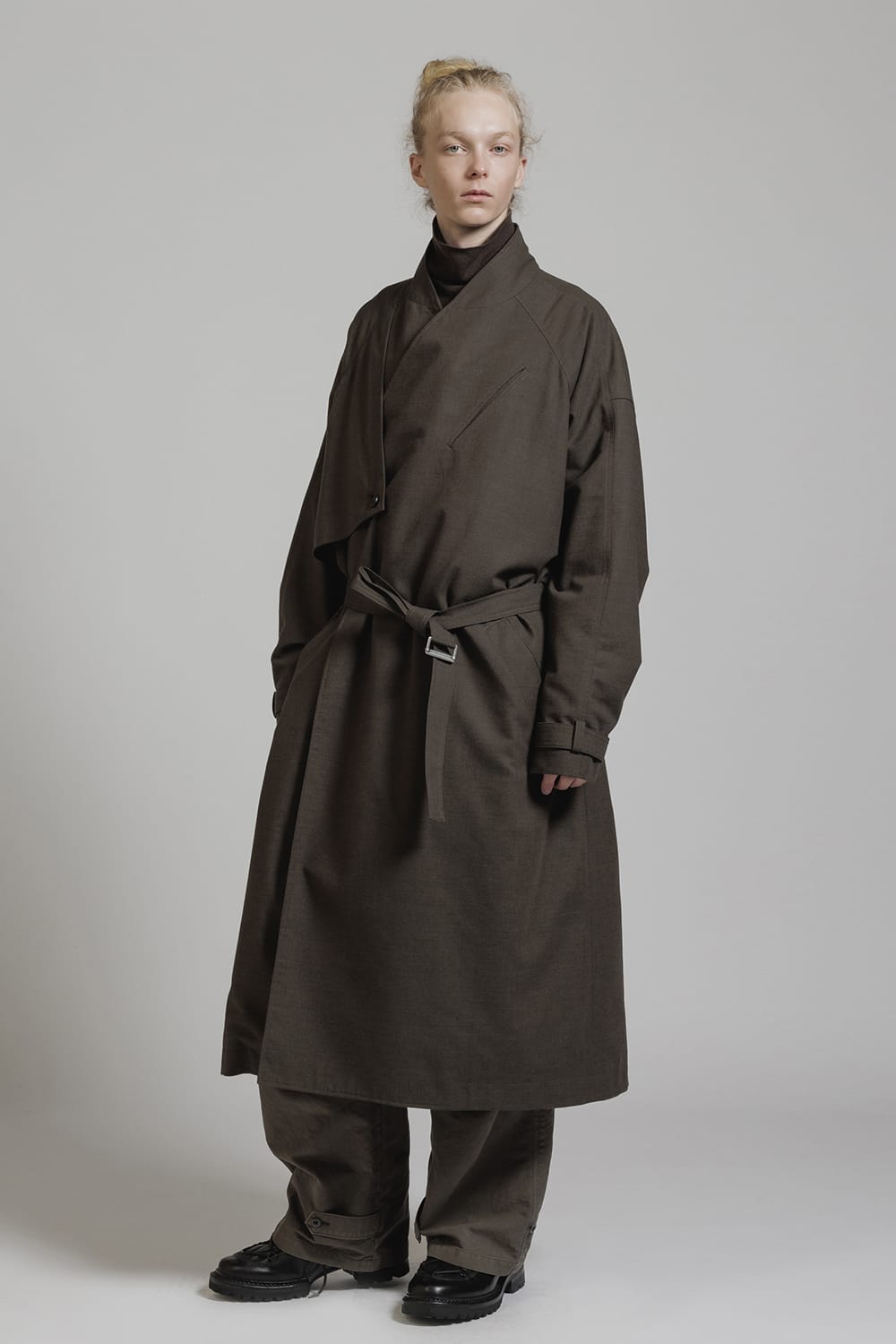 Shark Skin Collarless Coat