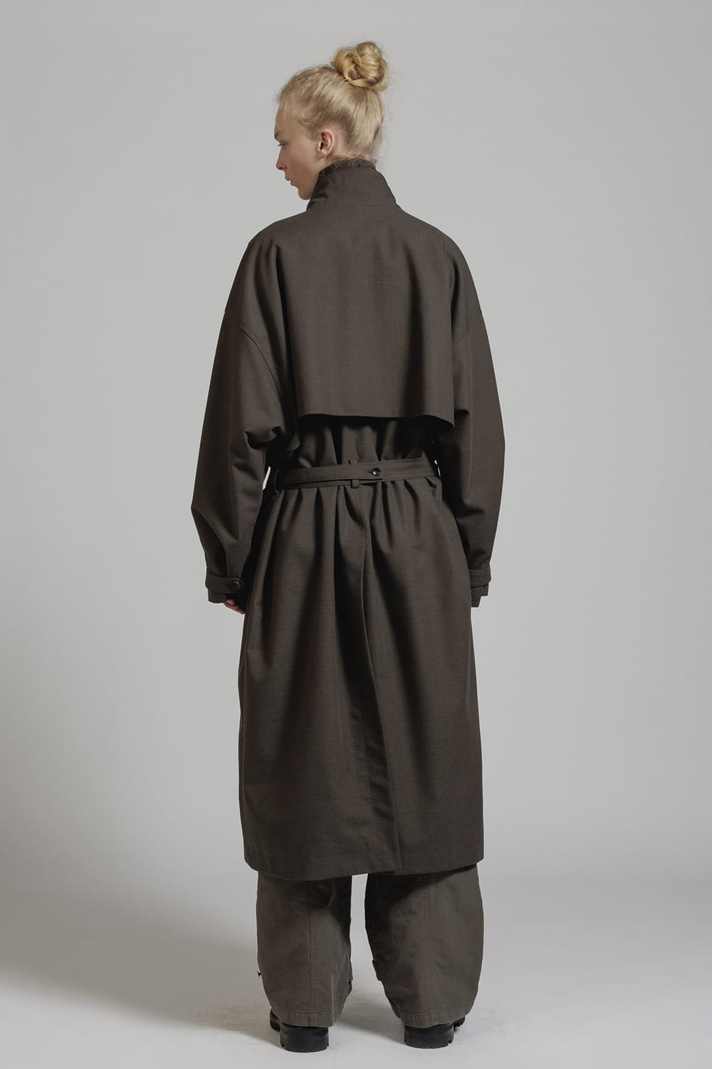 Shark Skin Collarless Coat