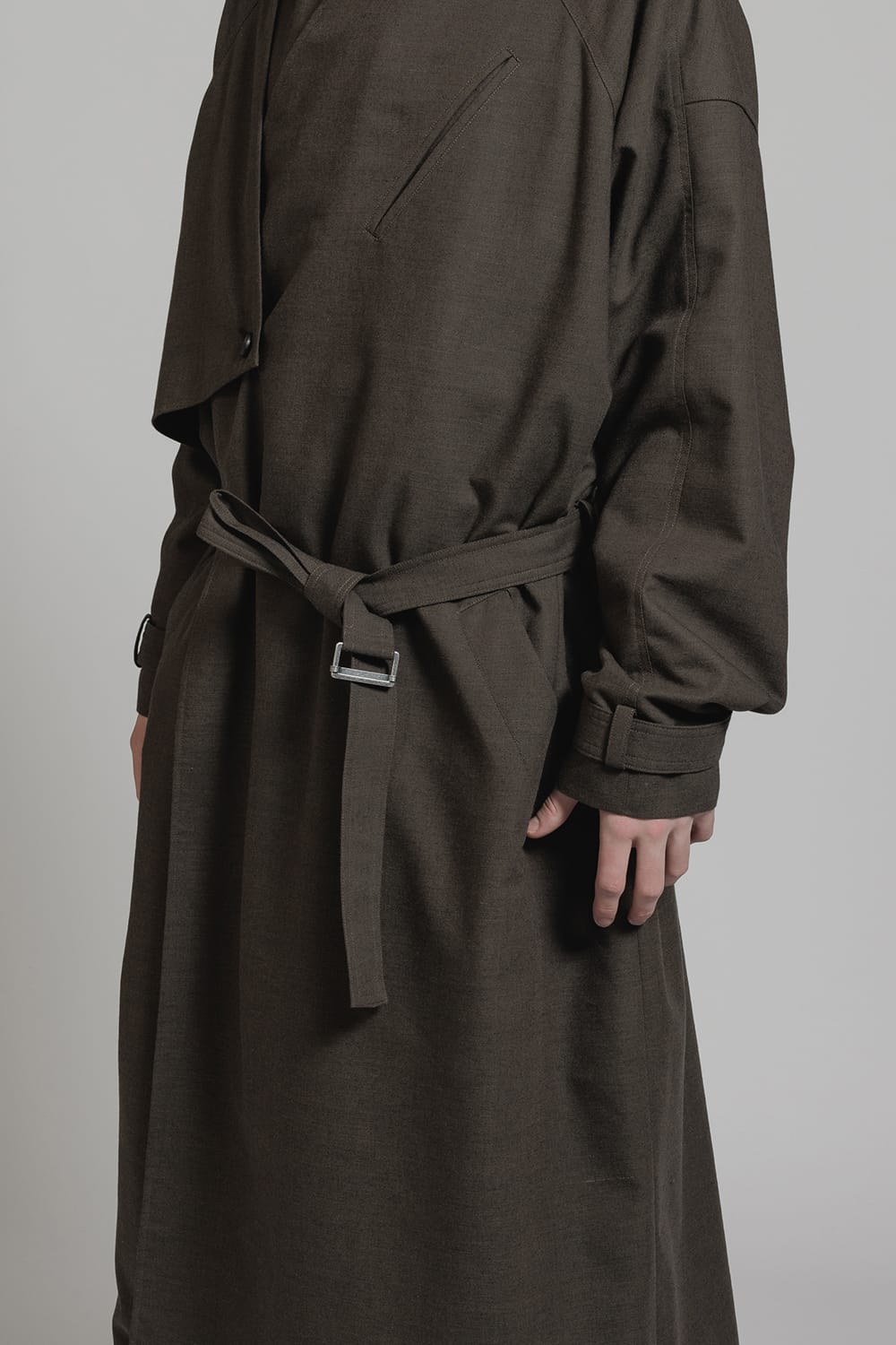 Shark Skin Collarless Coat