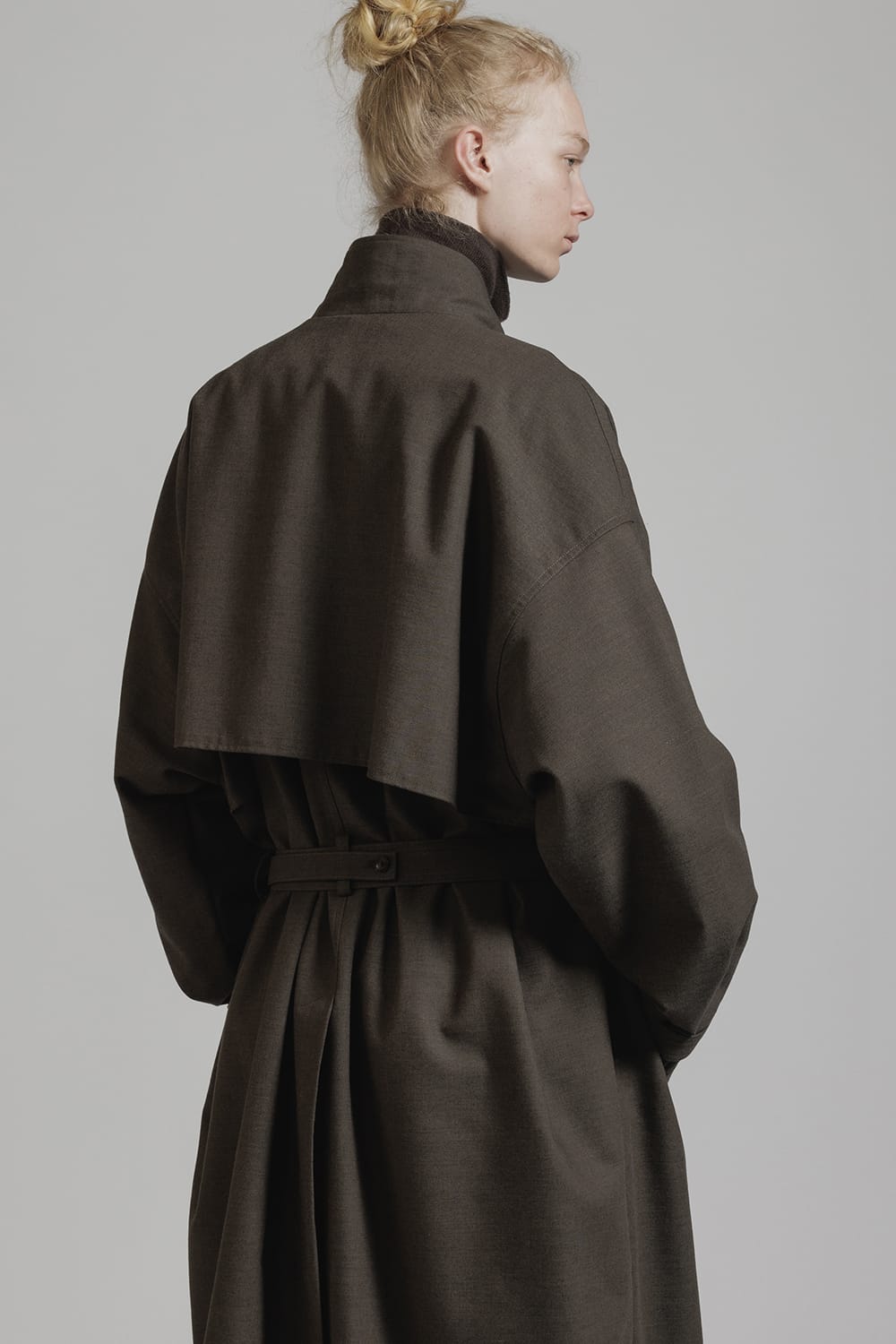 Shark Skin Collarless Coat