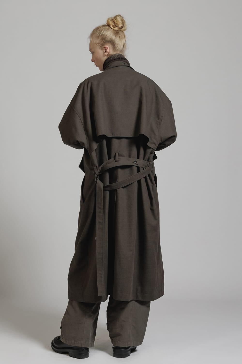 Shark Skin Collarless Coat