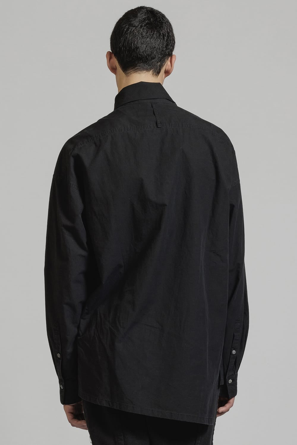 Diagonal Open High Neck Shirt