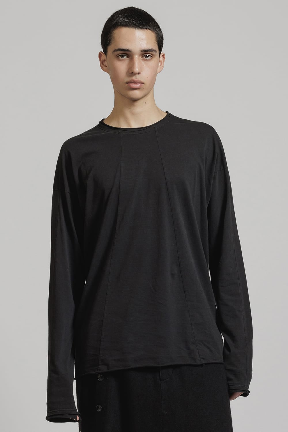 Product Dyed Cut off Long Sleeve T-Shirt