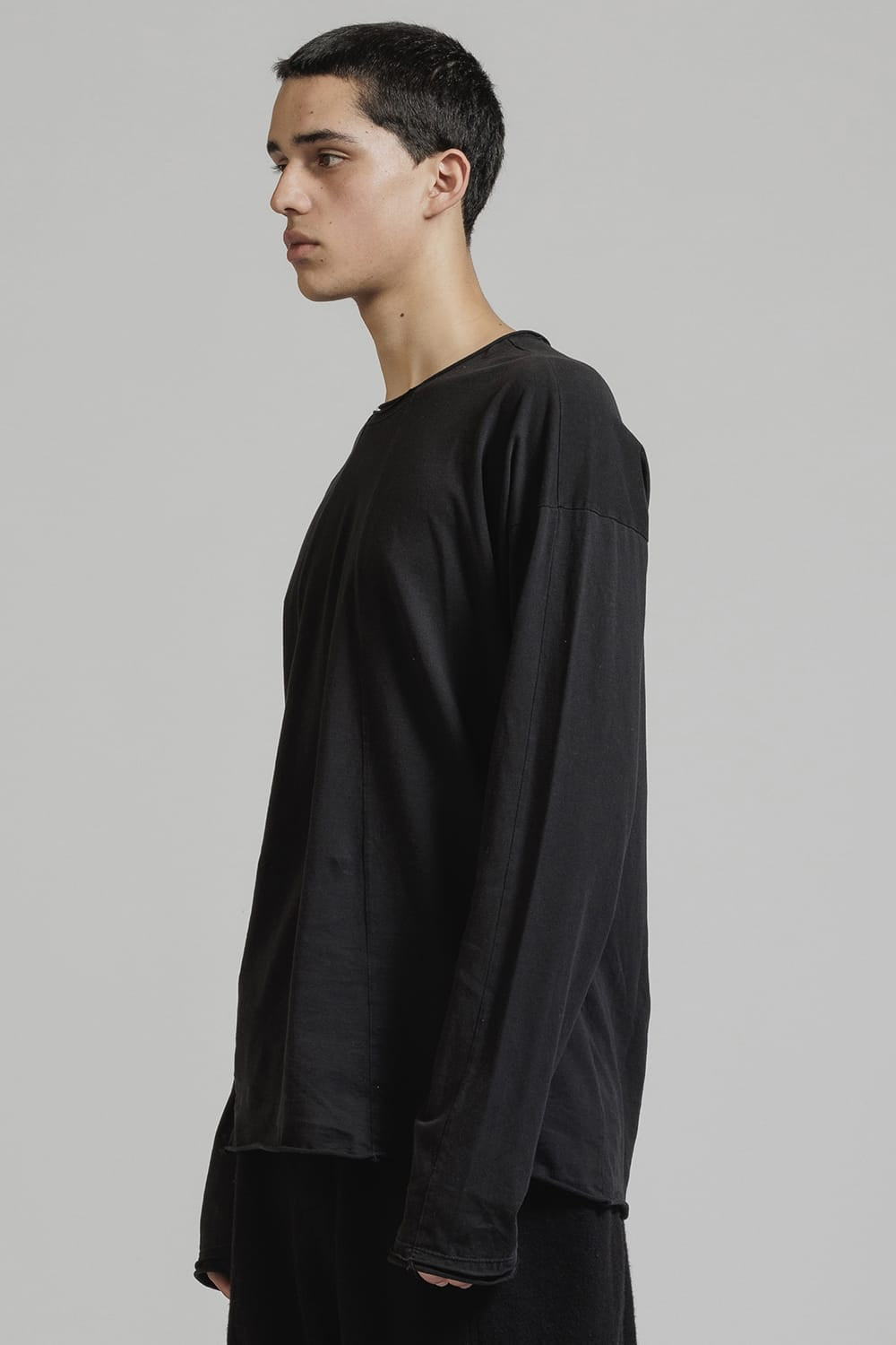 Product Dyed Cut off Long Sleeve T-Shirt