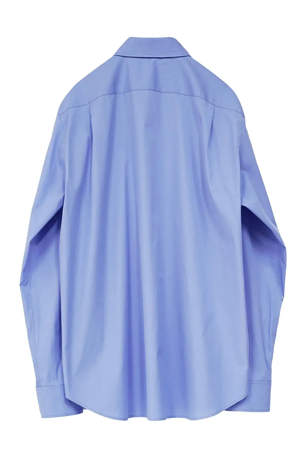 フロントパネルシャツウィズレザータブ Sax