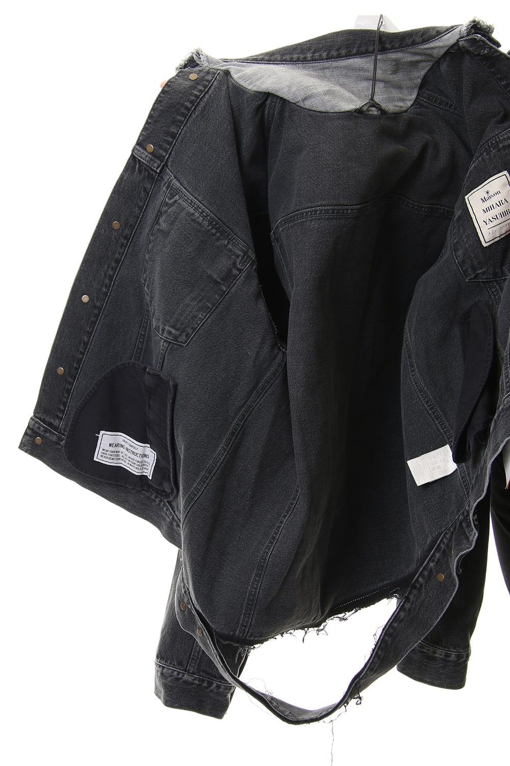 PAINTED DENIM BLOUSON Black