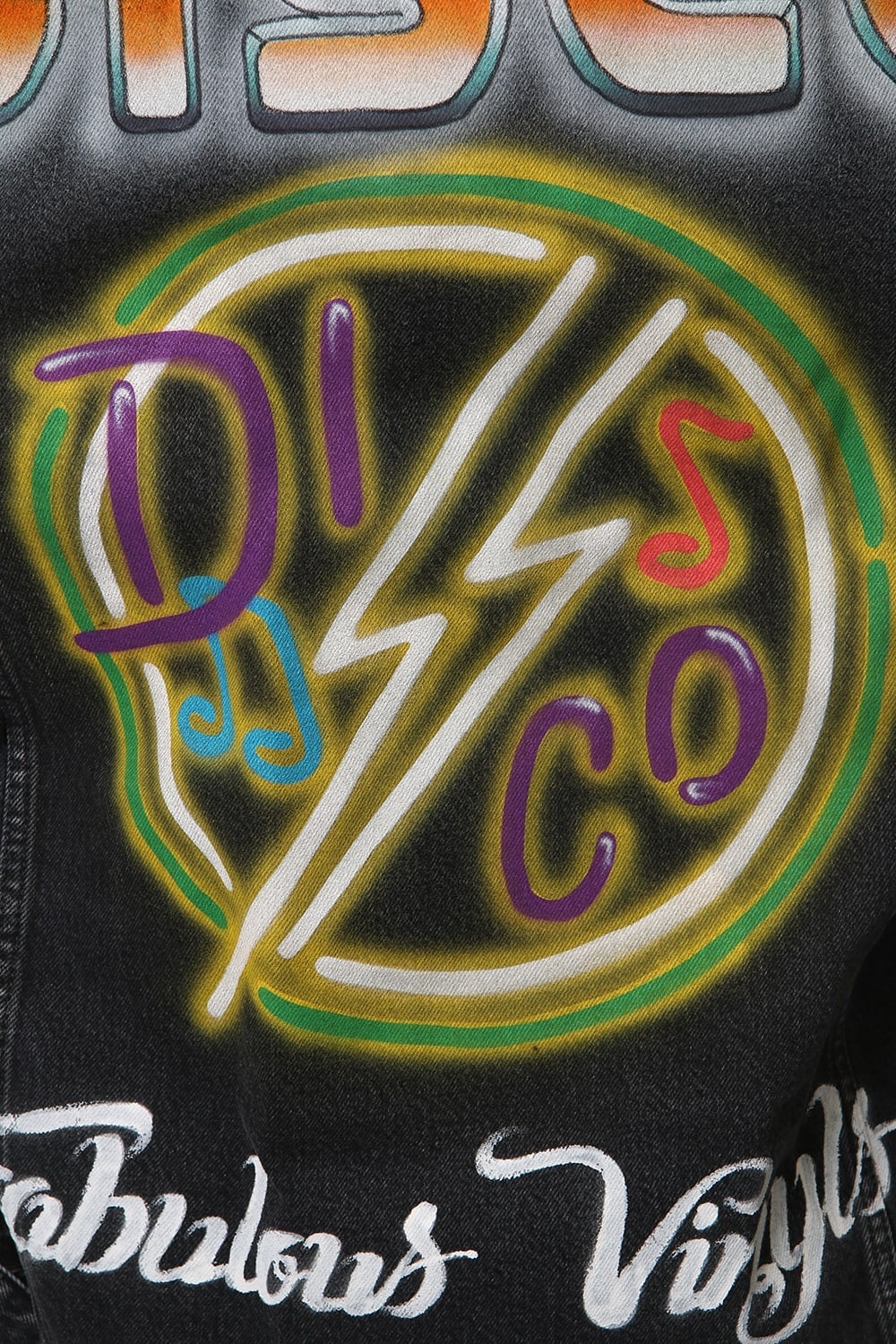 PAINTED DENIM BLOUSON Black