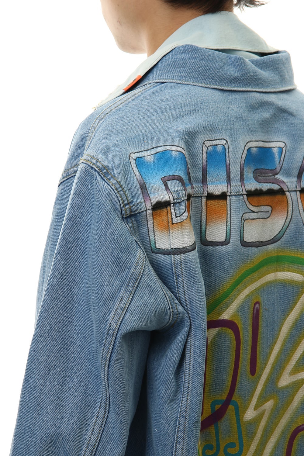 PAINTED DENIM BLOUSON Indigo