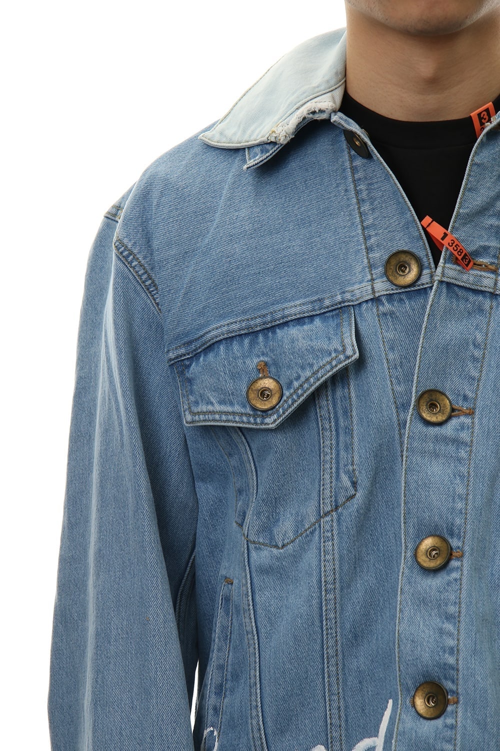 PAINTED DENIM BLOUSON Indigo