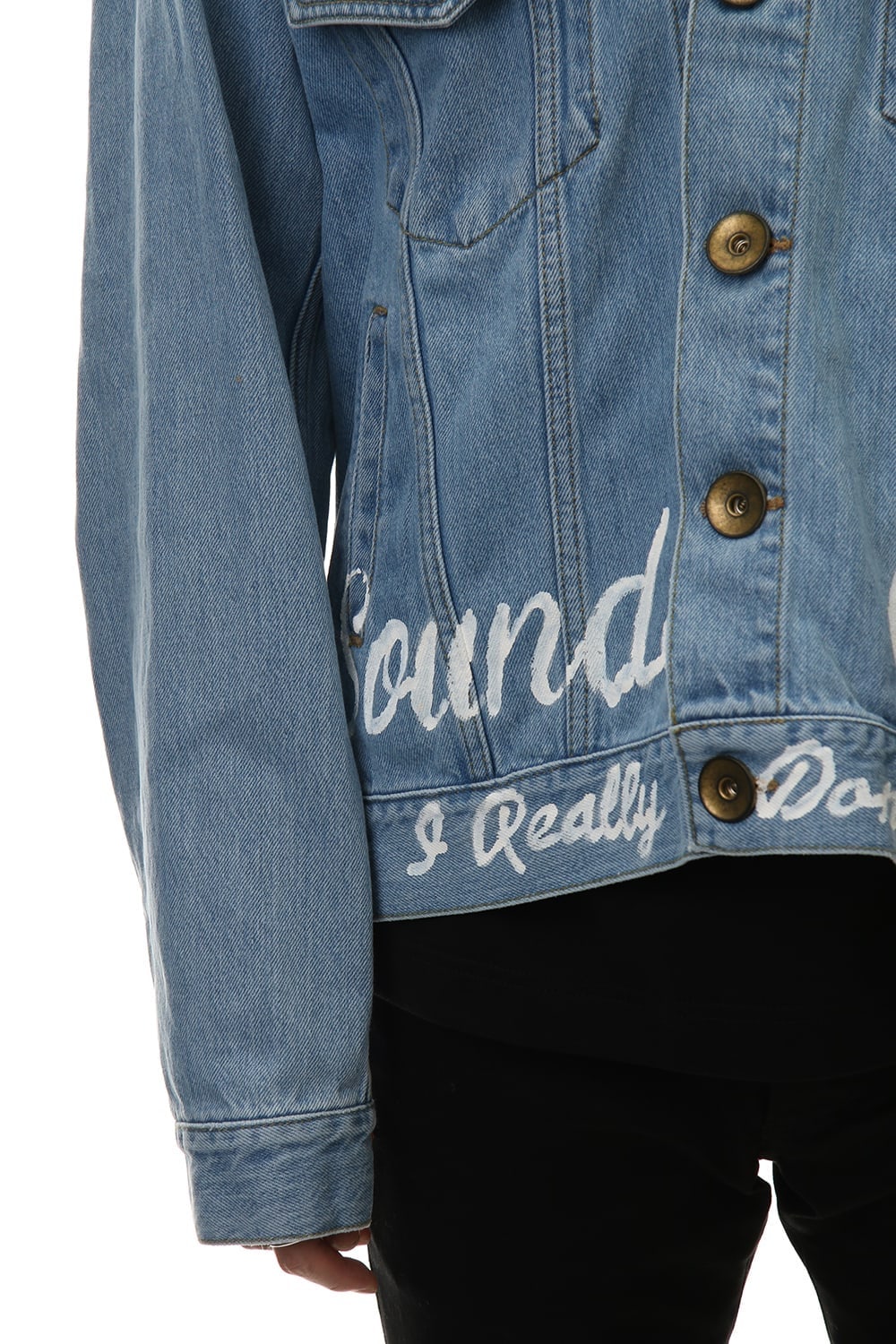 PAINTED DENIM BLOUSON Indigo