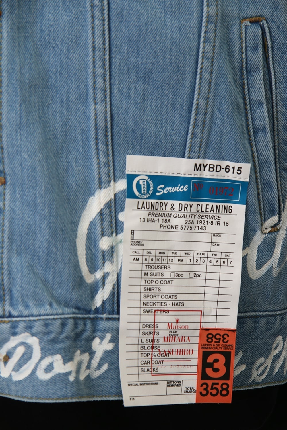 PAINTED DENIM BLOUSON Indigo