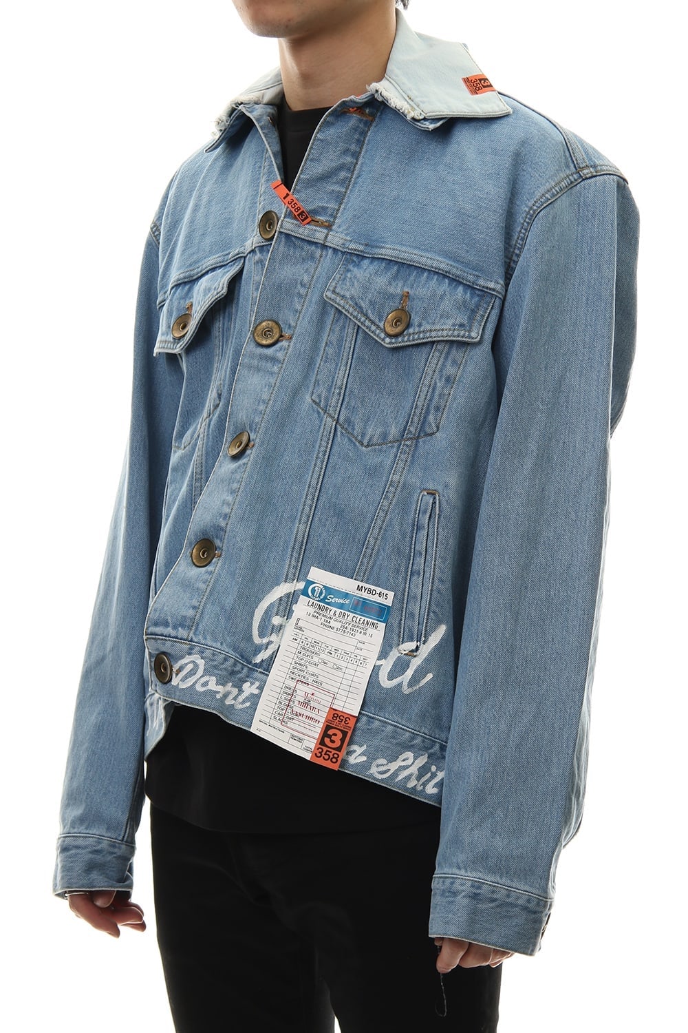 PAINTED DENIM BLOUSON Indigo