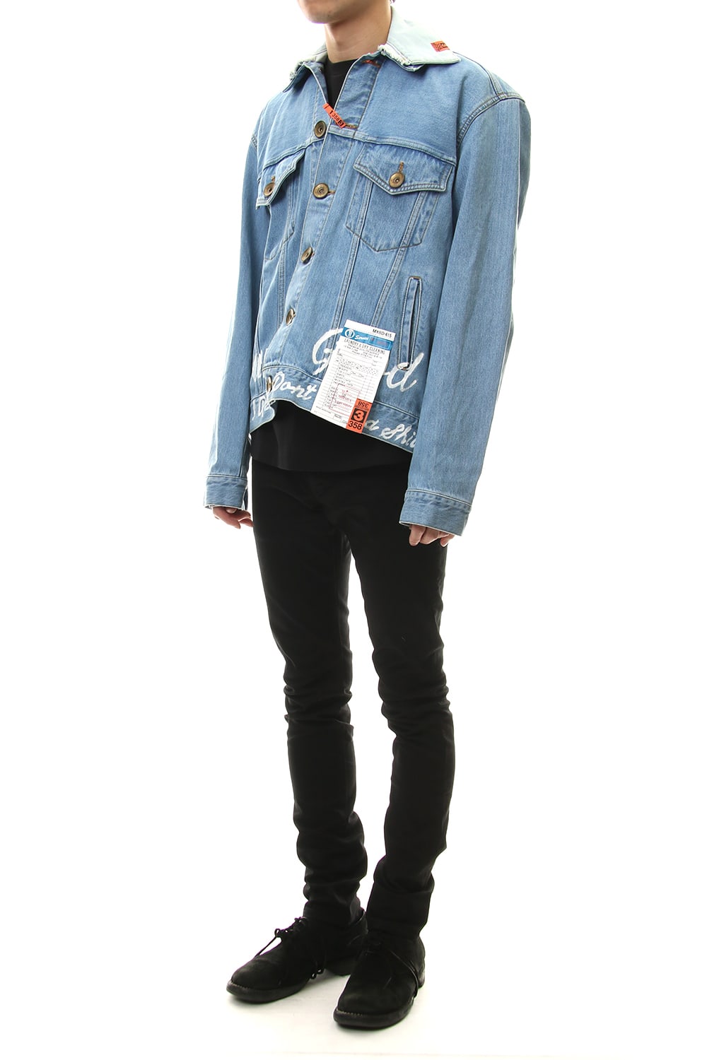 PAINTED DENIM BLOUSON Indigo