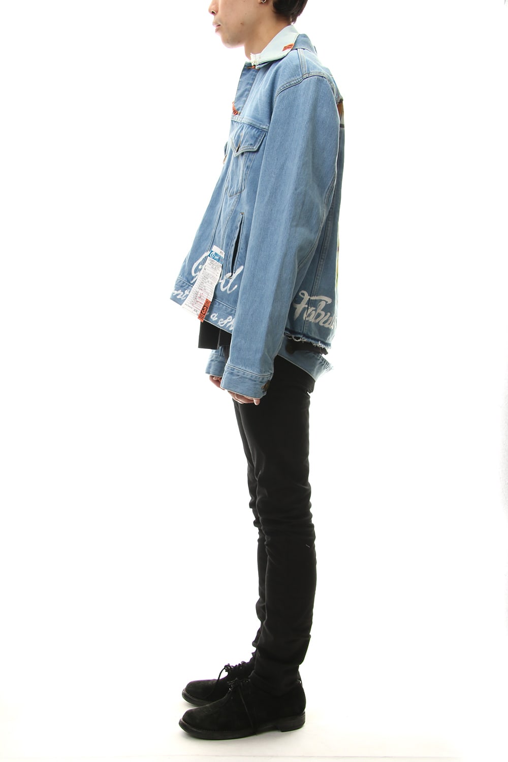 PAINTED DENIM BLOUSON Indigo